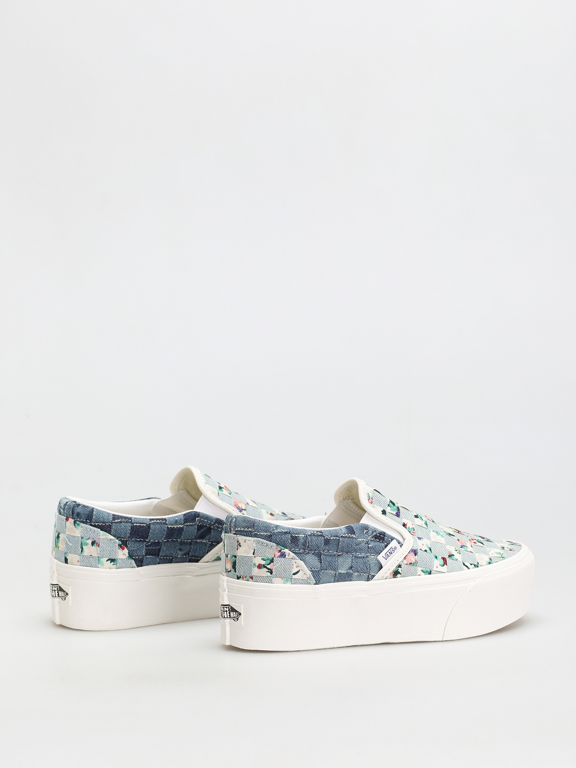 Vans Classic Slip On Stackform Shoes (woven/denim/floral)