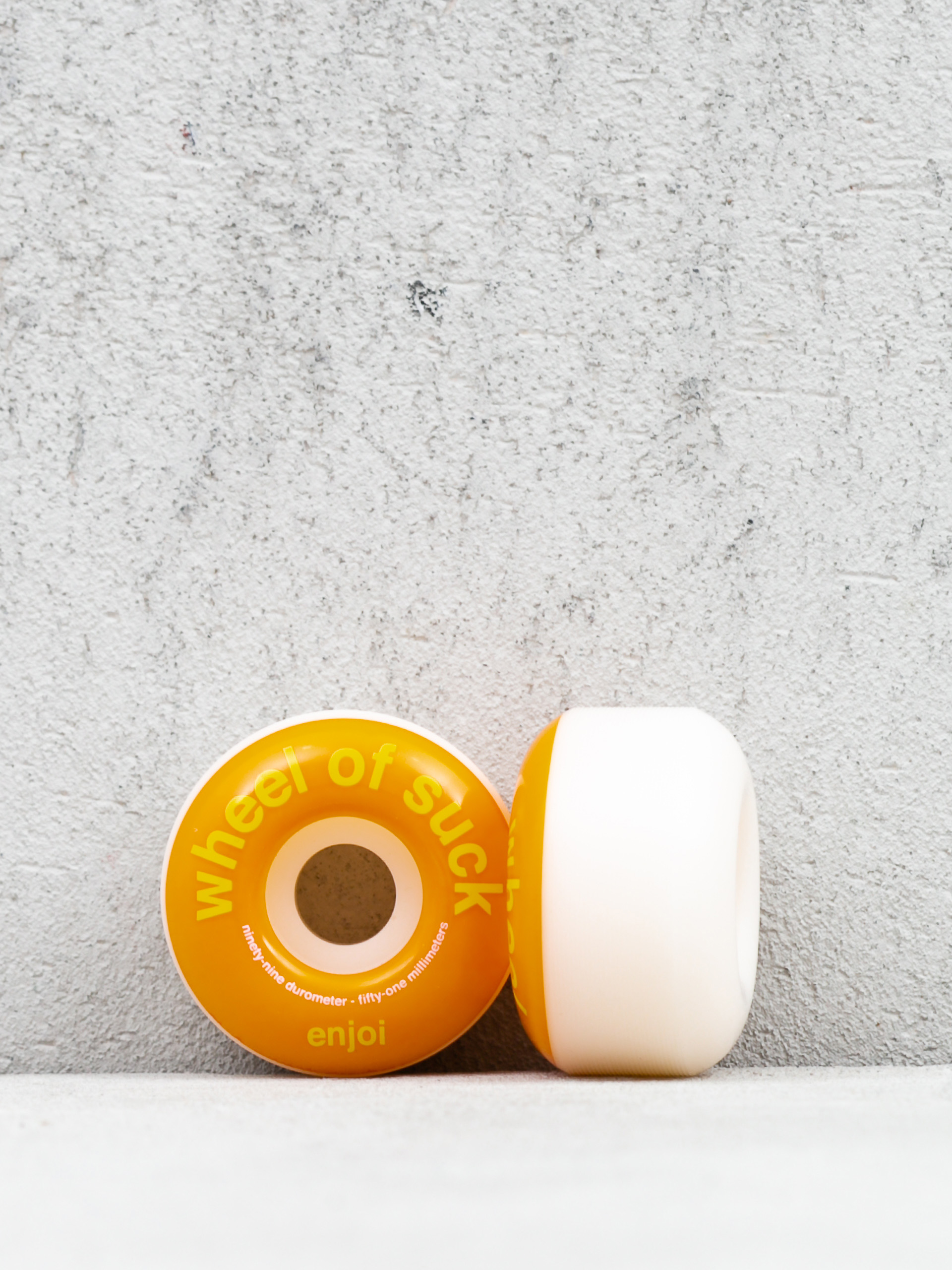 Enjoi Wheel Of Suck Wheels (white/orange)