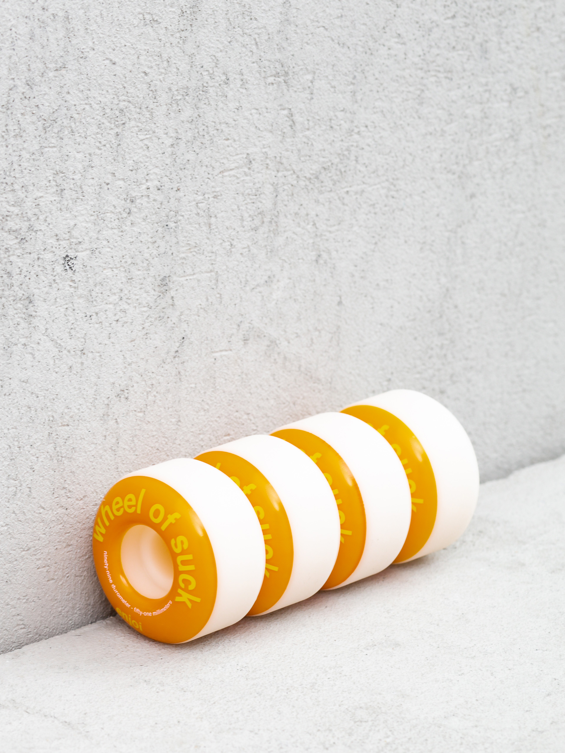 Enjoi Wheel Of Suck Wheels (white/orange)