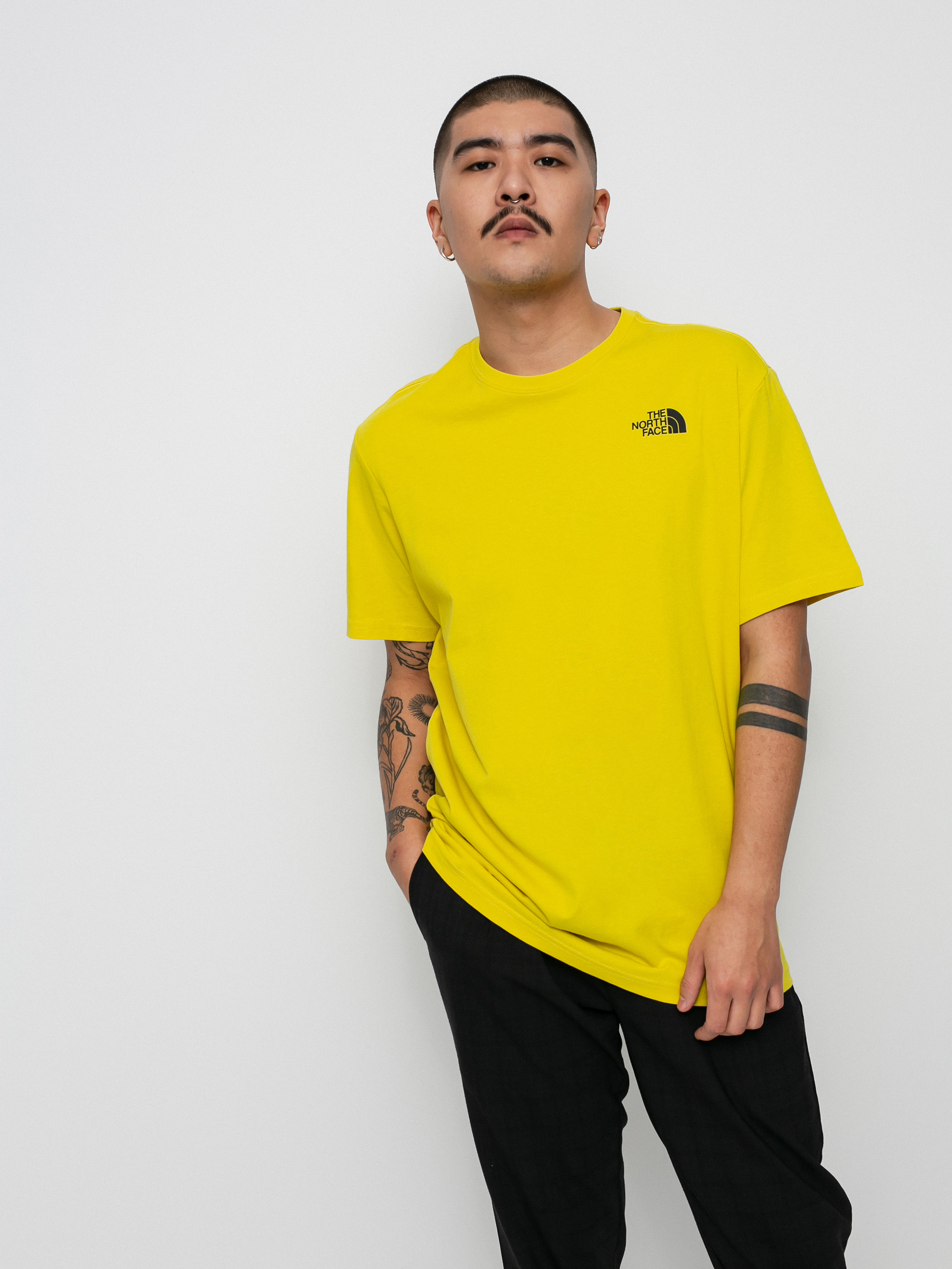 north face yellow top