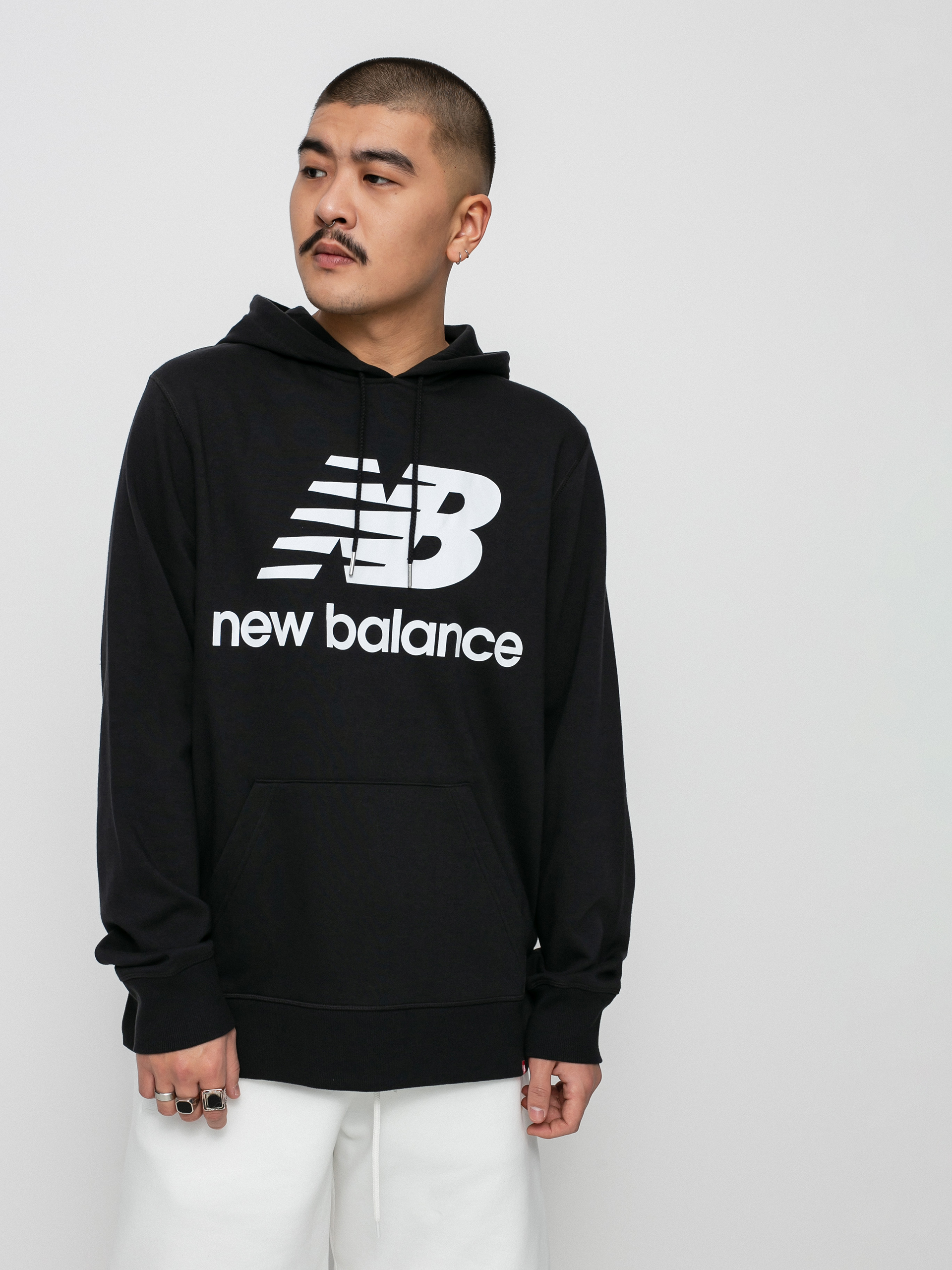 New Balance Essentials Stacked Logo HD Hoodie (black)