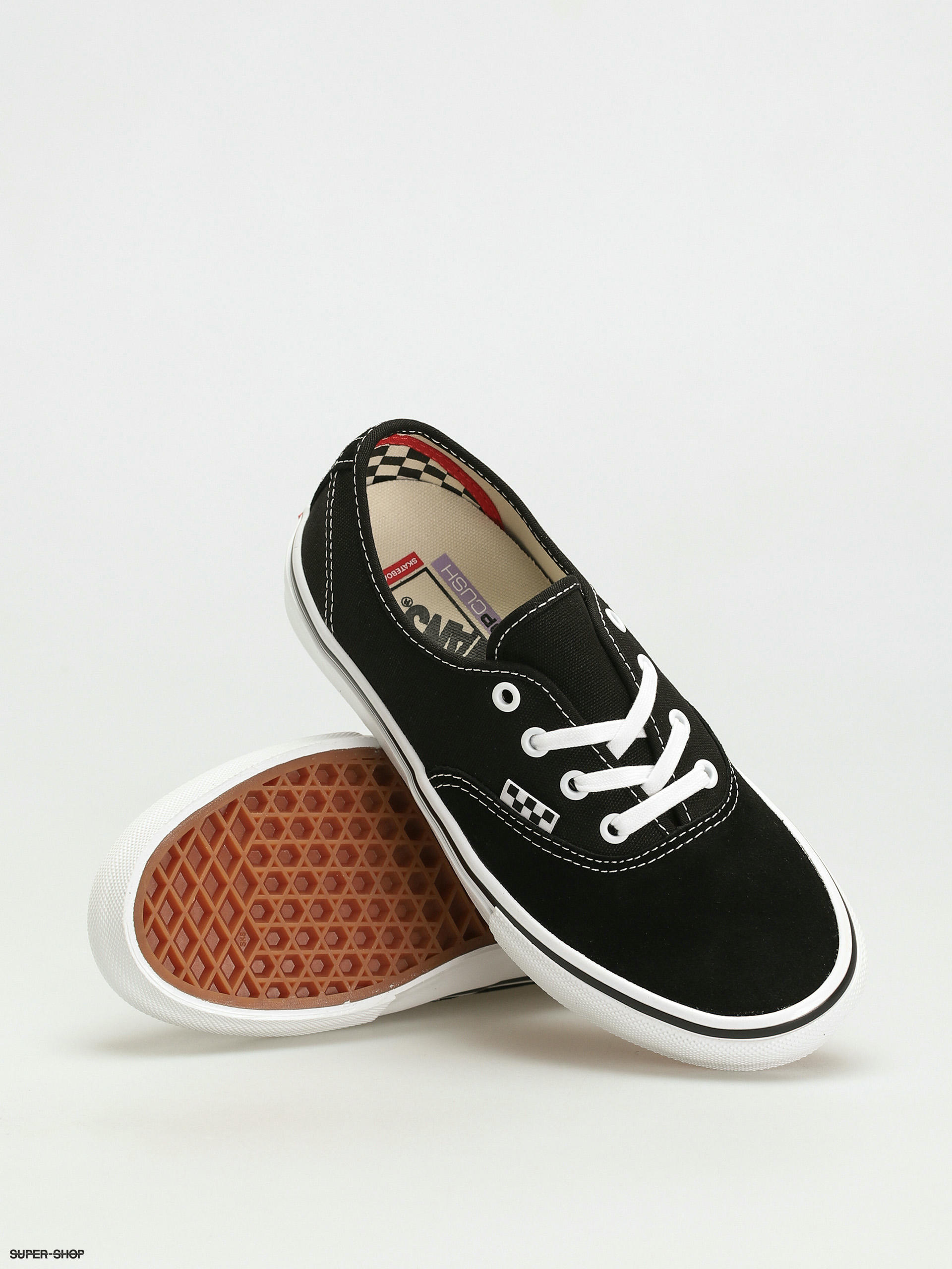 Vans authentic white hot sale skate shoes