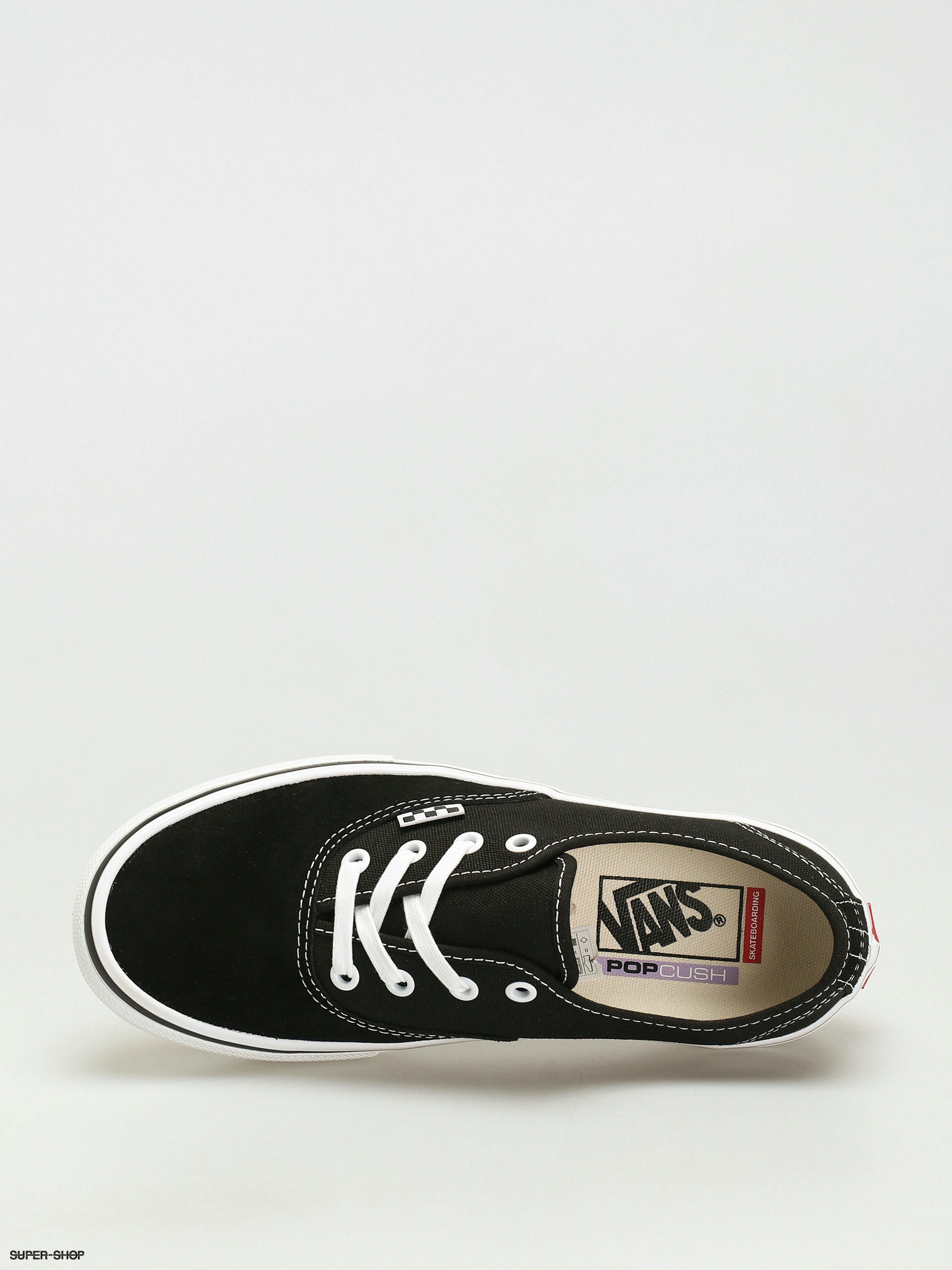 Vans authentic black and white canvas skate clearance shoes