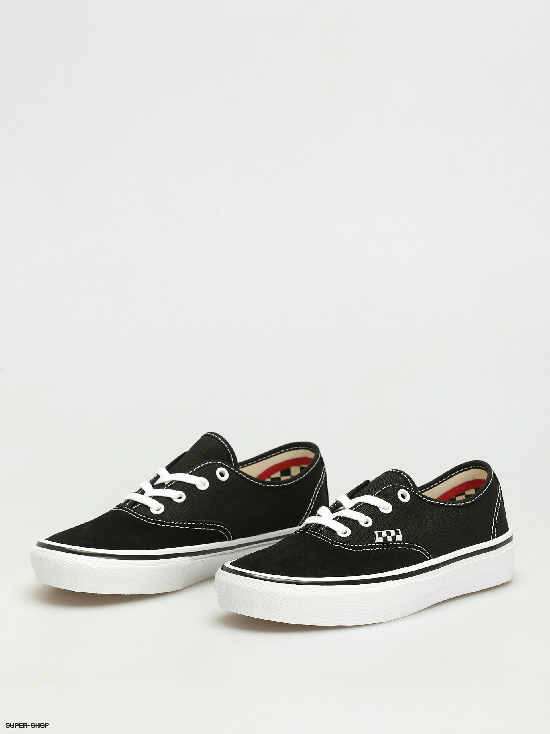 Vans Authentic Black and White Canvas Skate Shoes