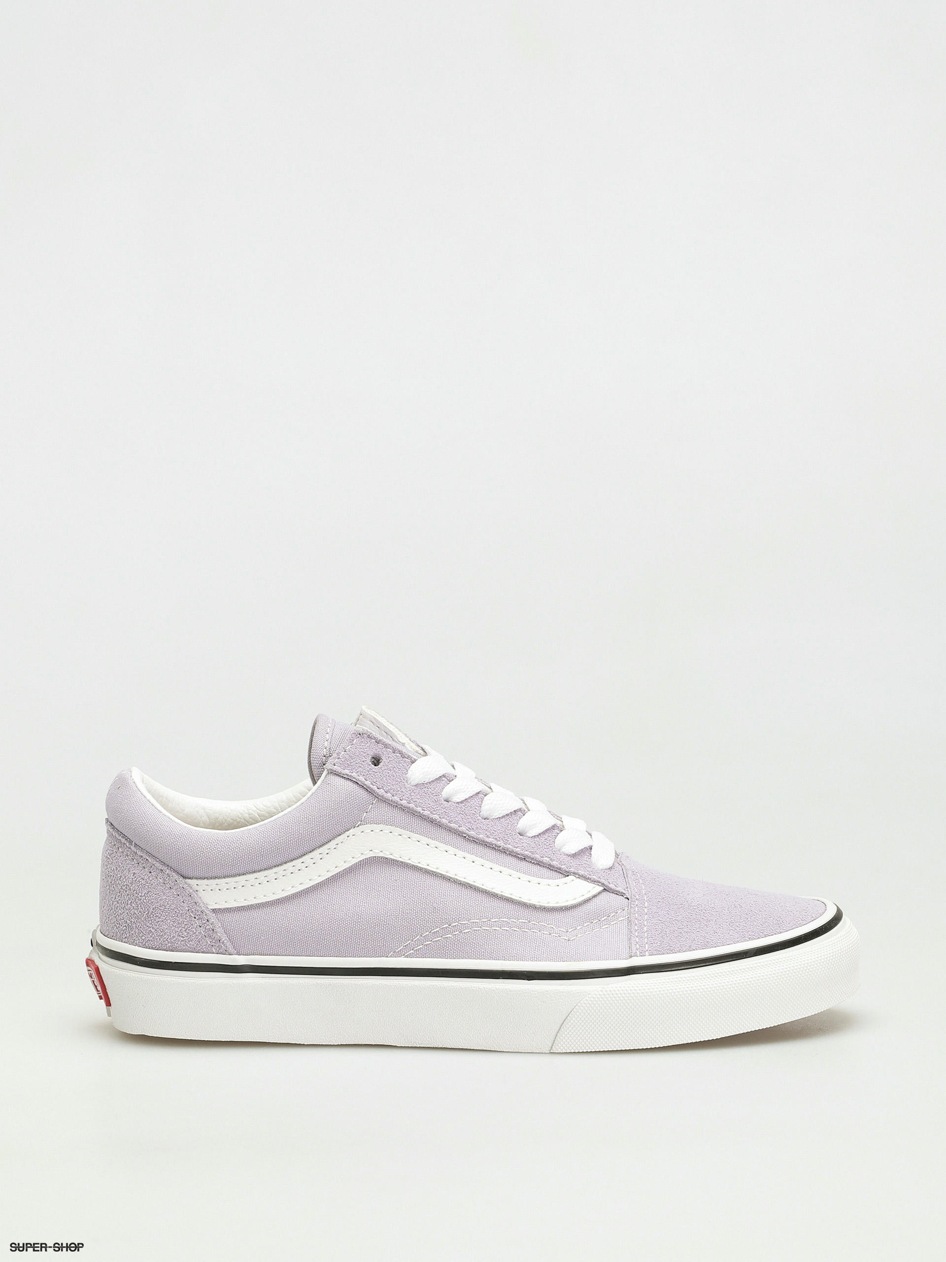 purple and grey vans