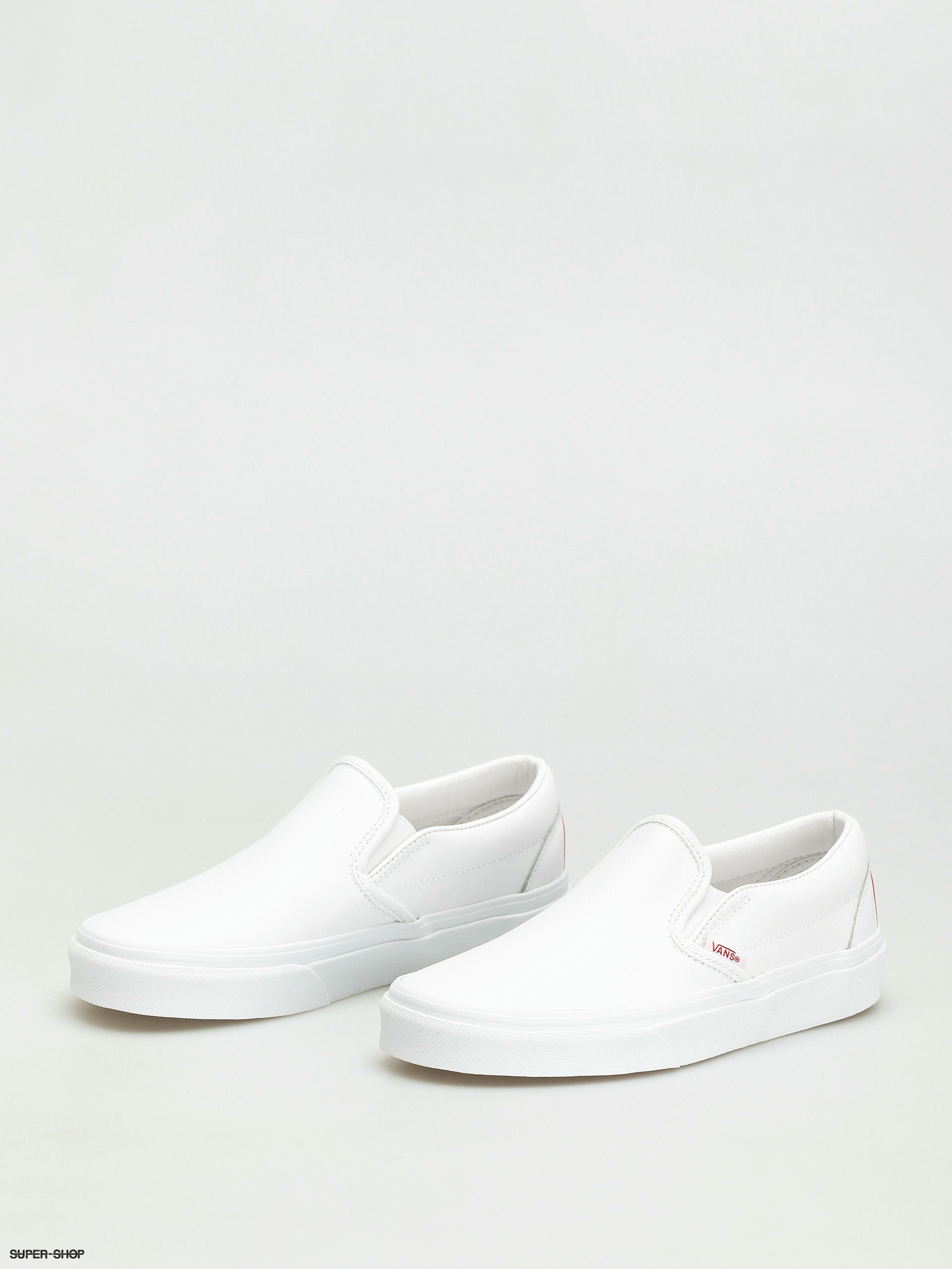 vans classic slip on white mens