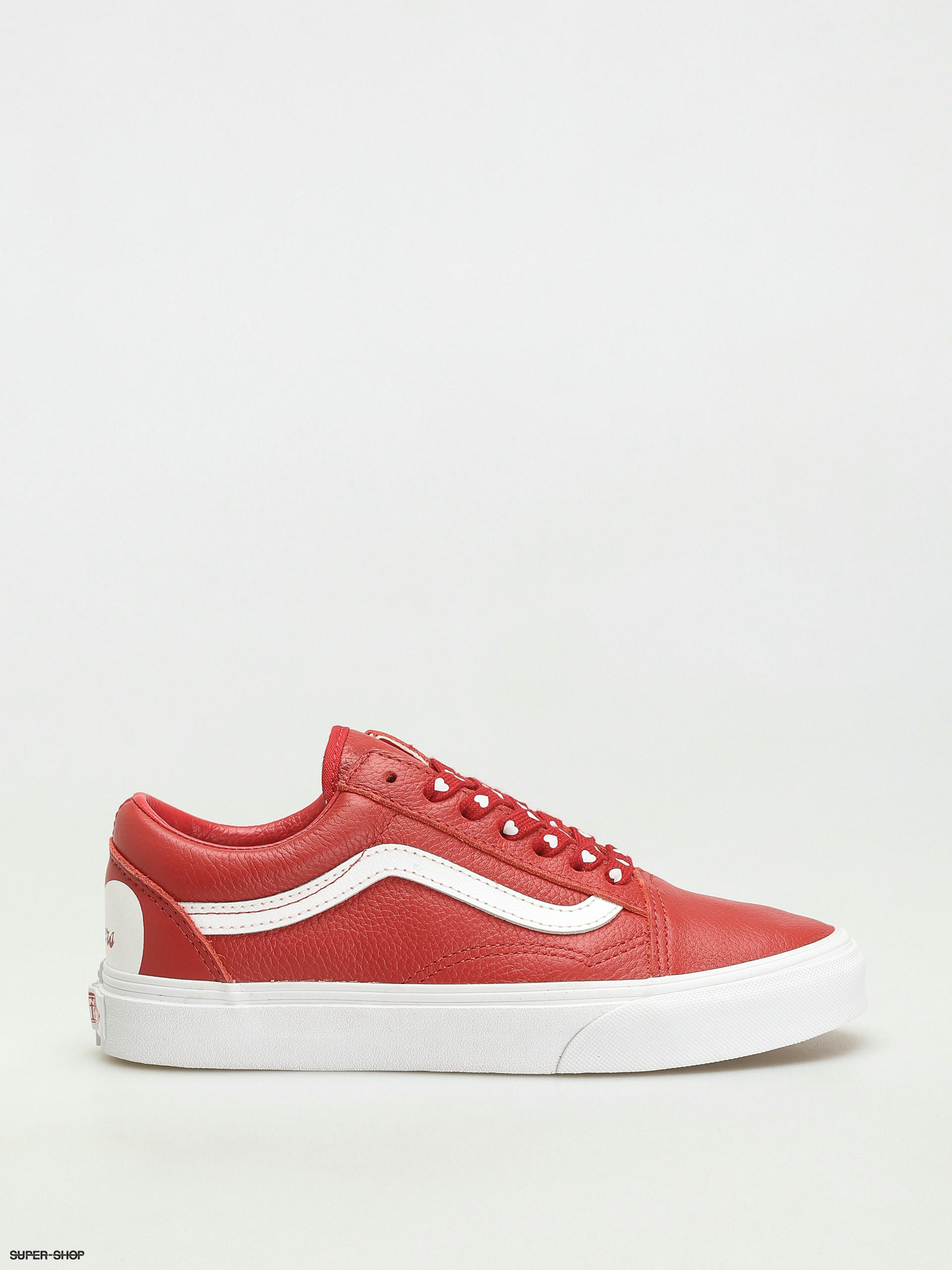 white red old skool vans