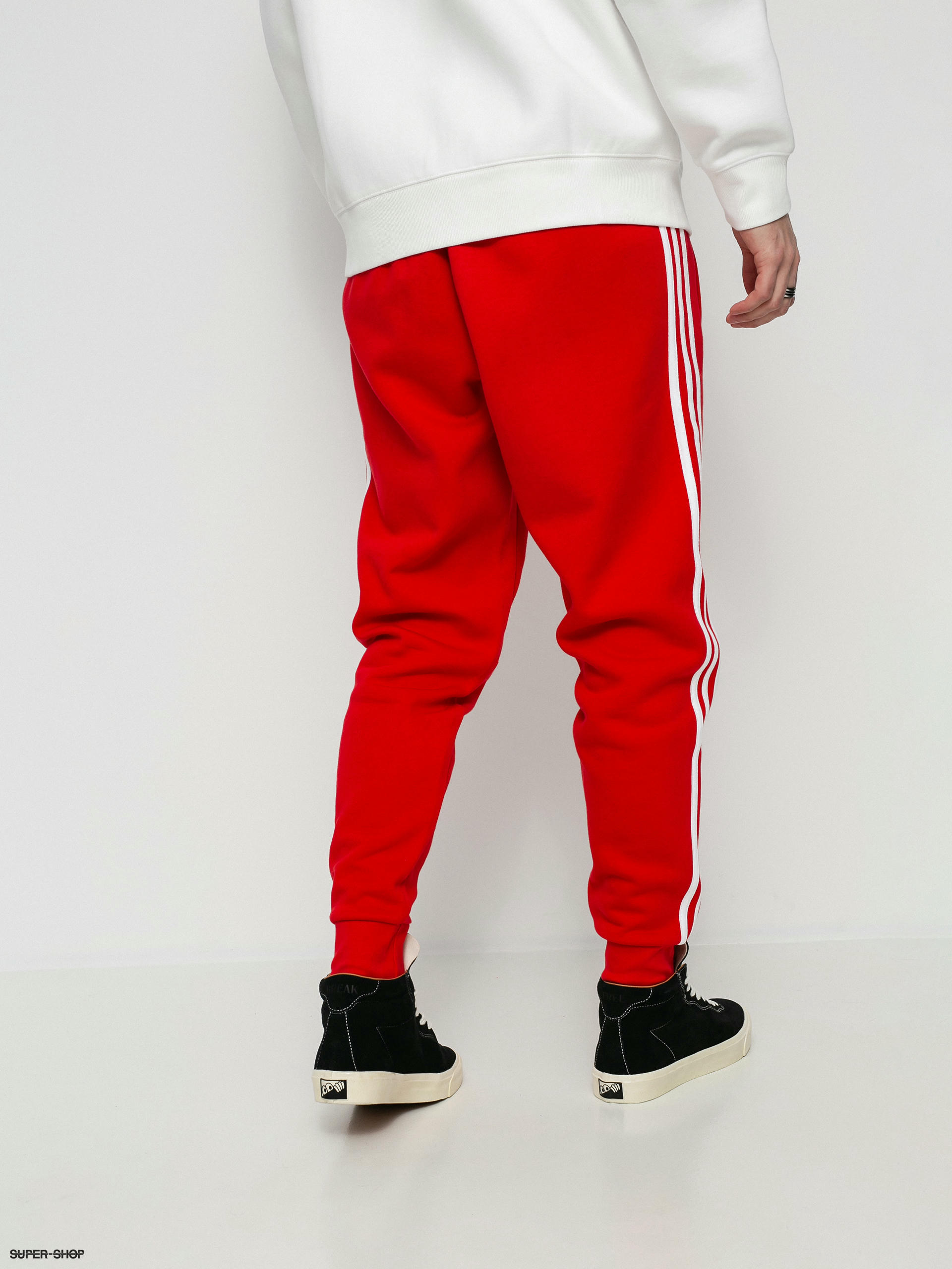 adidas red stripe pants