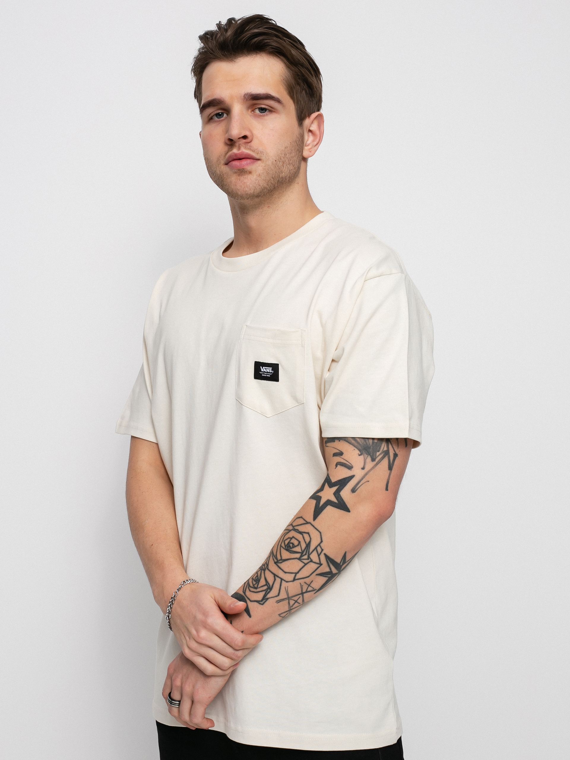 Vans Woven Patch Pocket T-shirt (antique white)