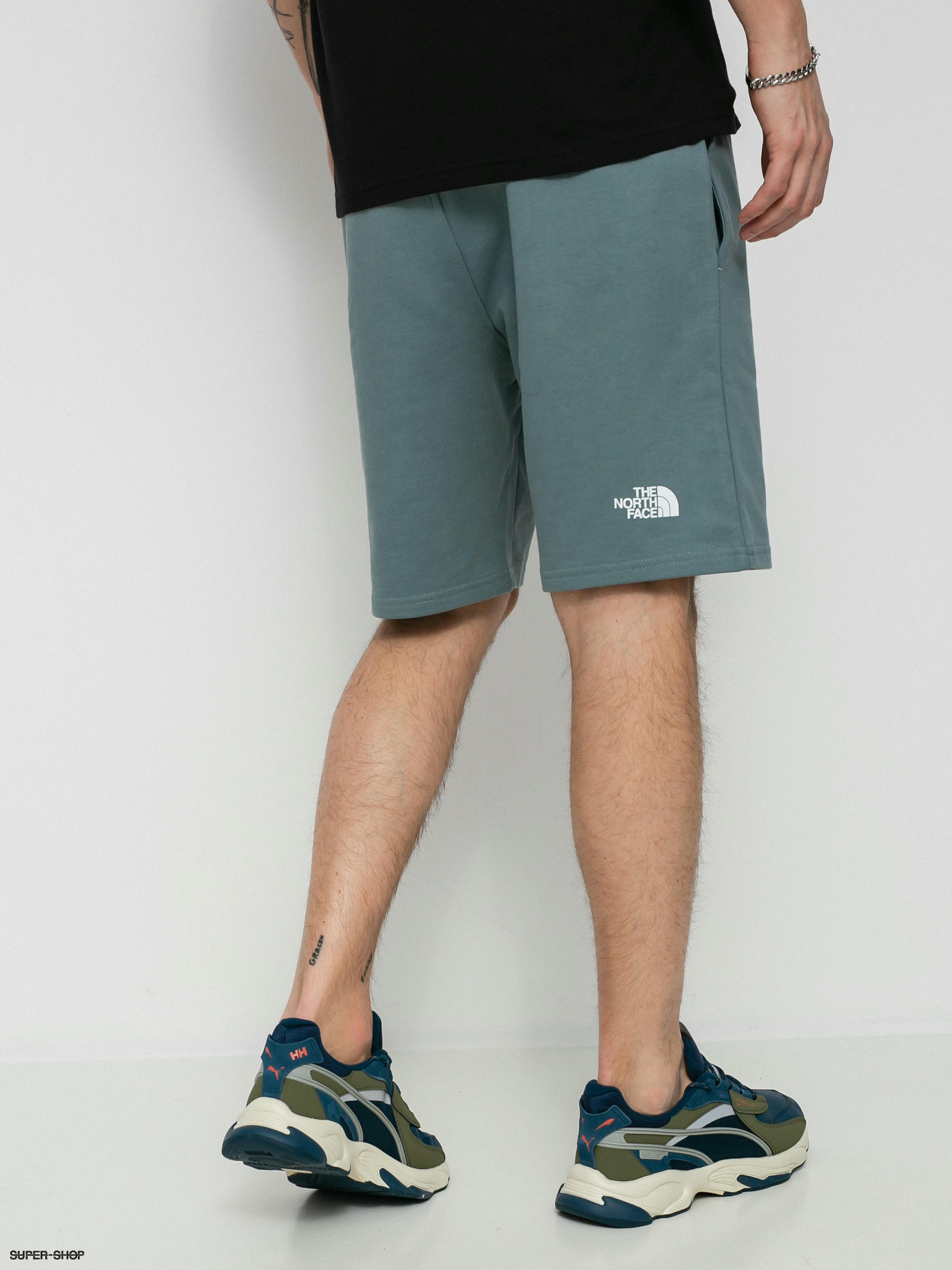 blue north face shorts