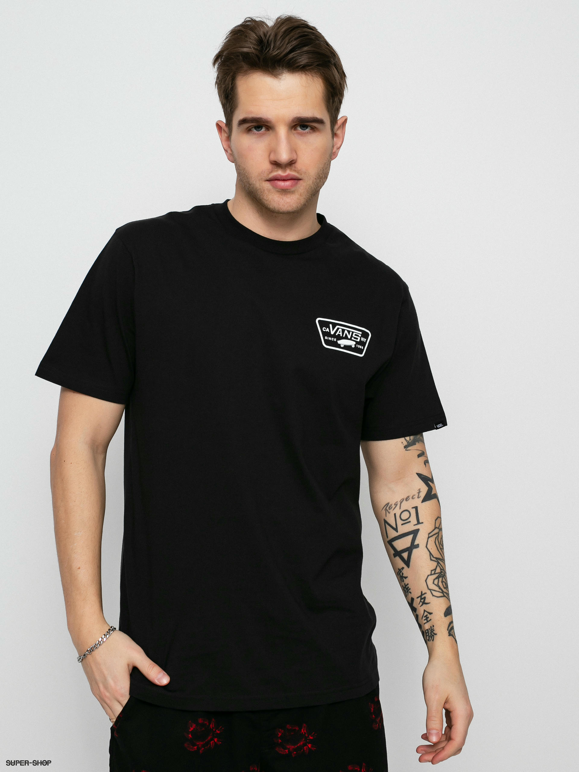 black and pink vans shirt