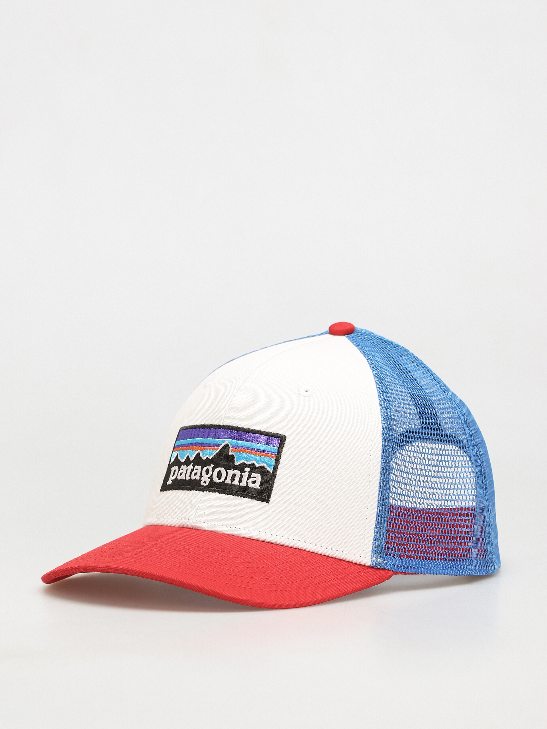 Patagonia Cap P6 Logo Trucker ZD (white w/fire/andes blue)