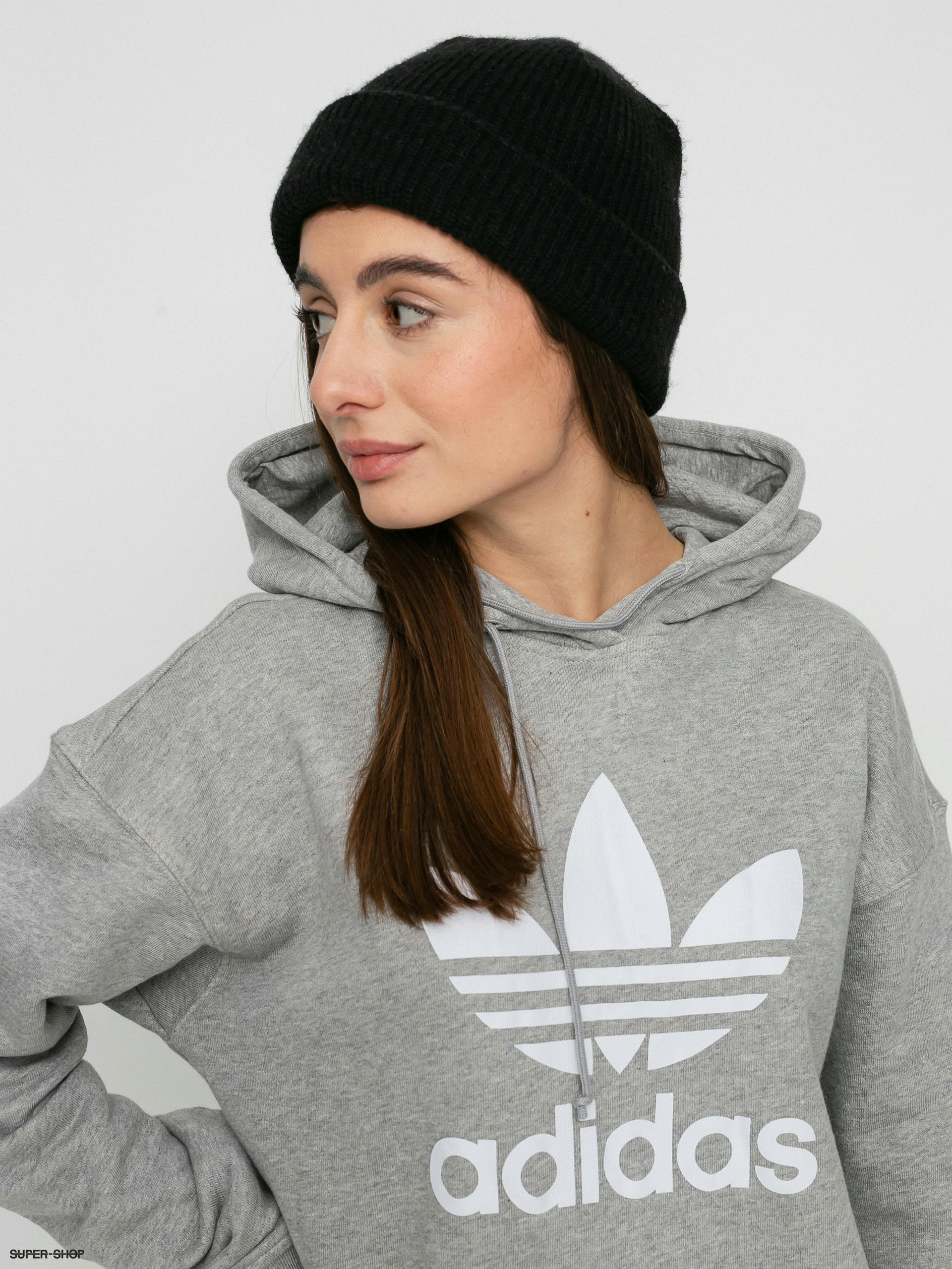 adidas originals grey hoodie women's