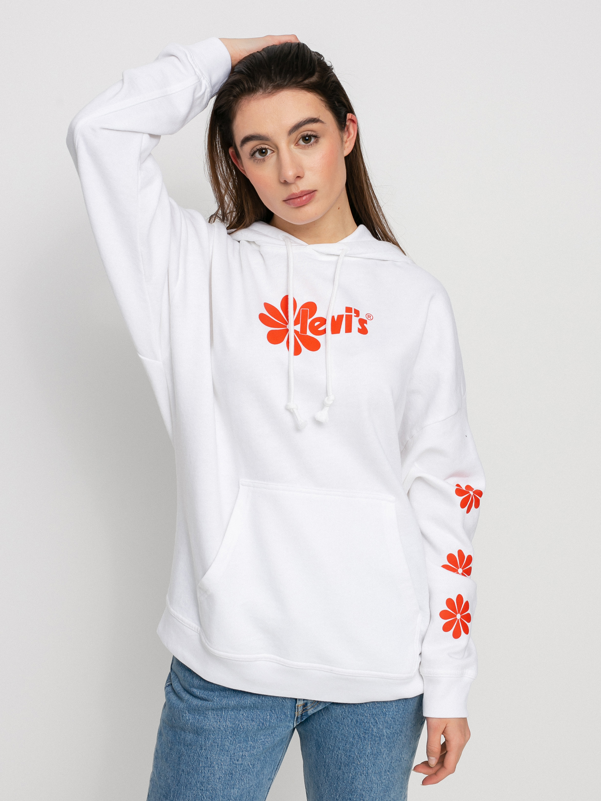 Levi's® Graphic Rider HD Hoodie Wmn (daisy chest hit white)