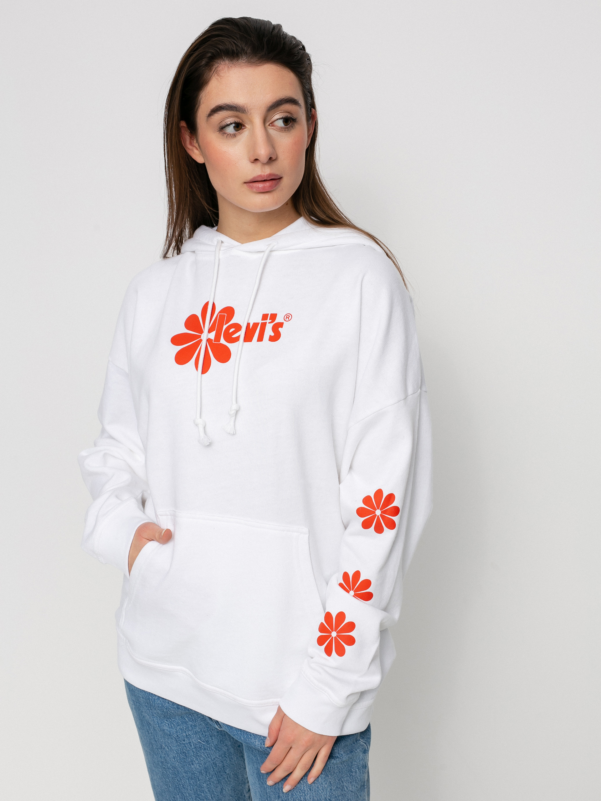 Levi's® Graphic Rider HD Hoodie Wmn (daisy chest hit white)