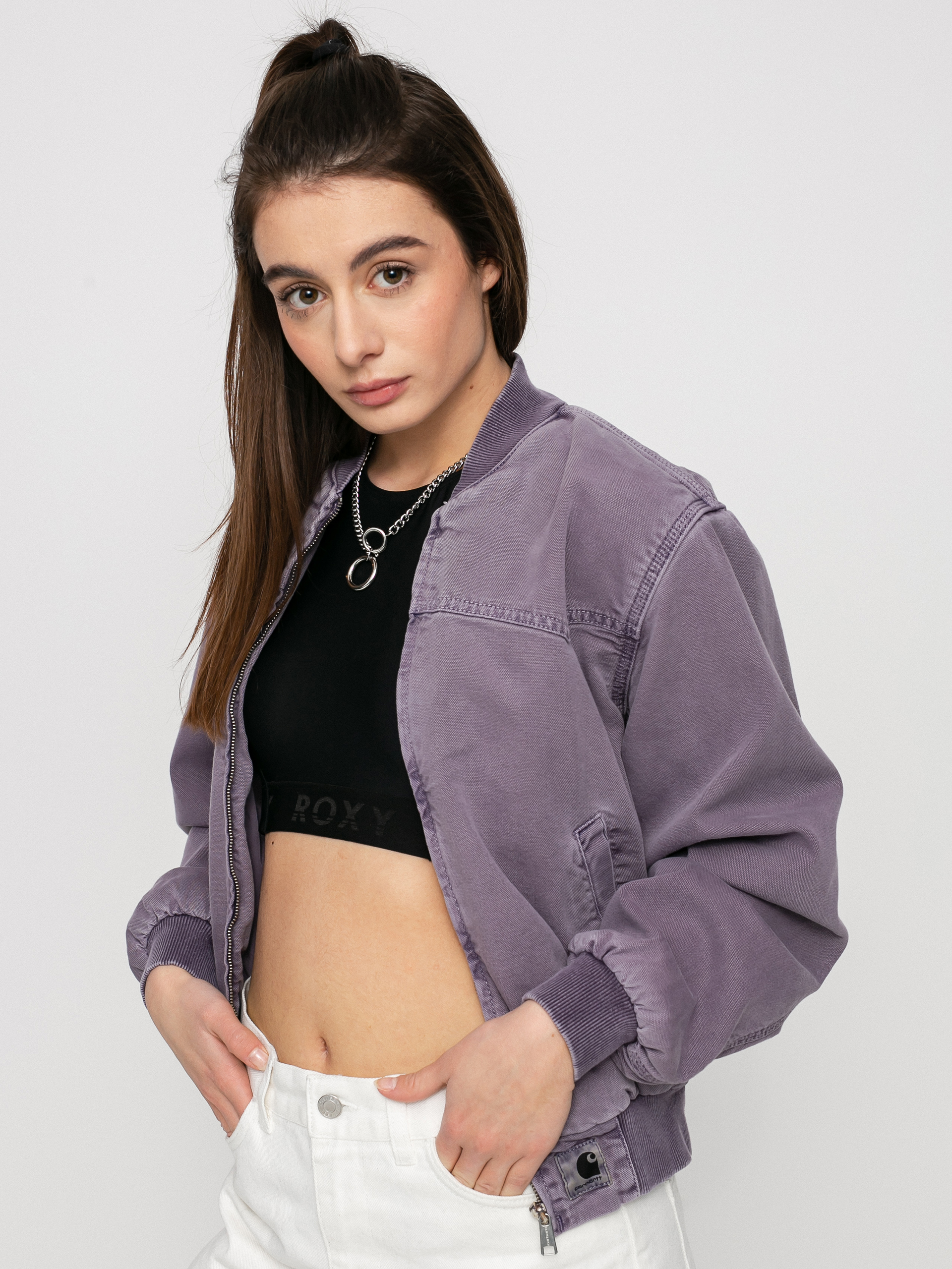 Carhartt WIP Santa Fe Bomber Jacket Wmn - violet (razzmic)
