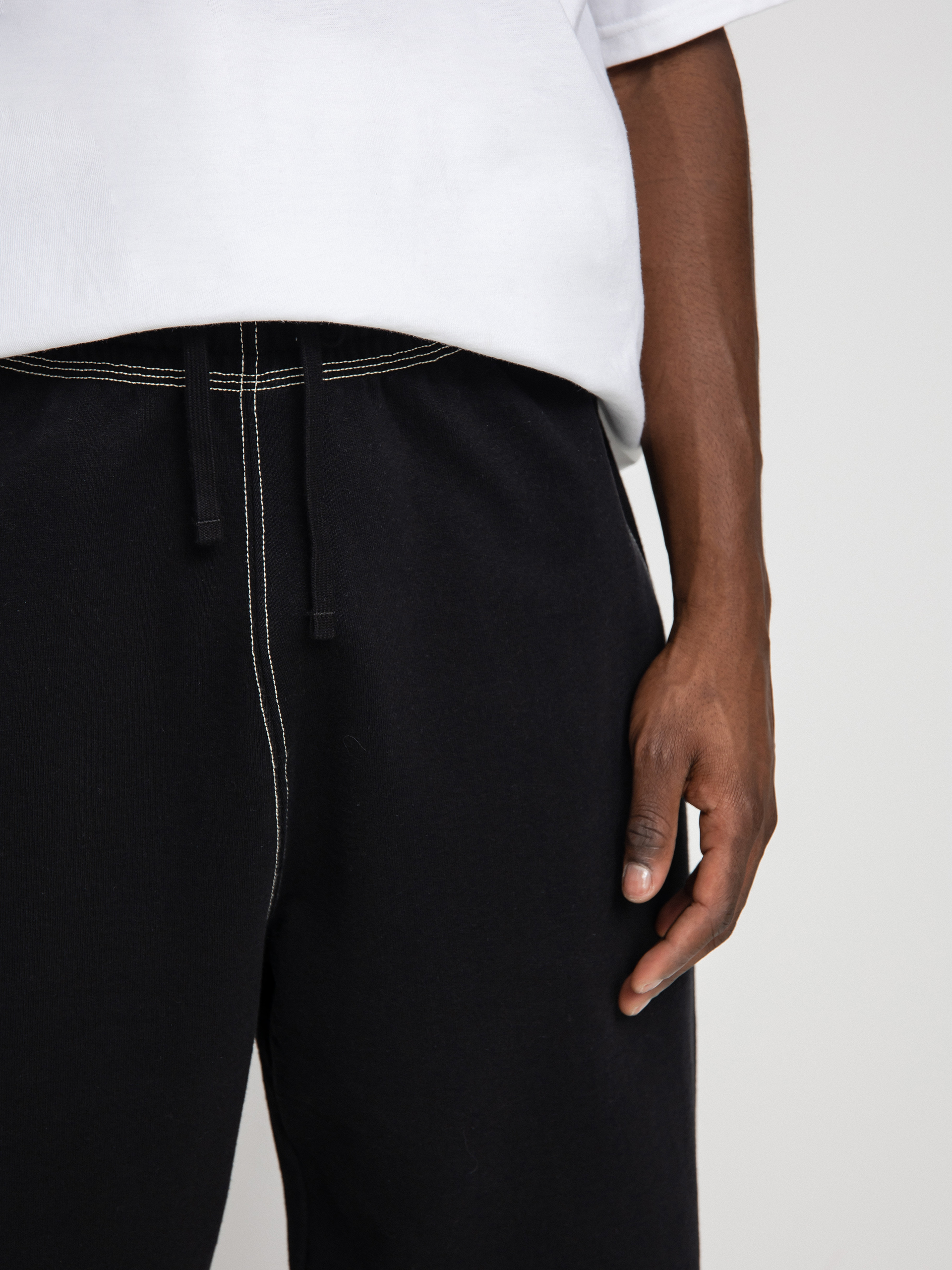 Stussy Contrast Stitch Label Pants (black)