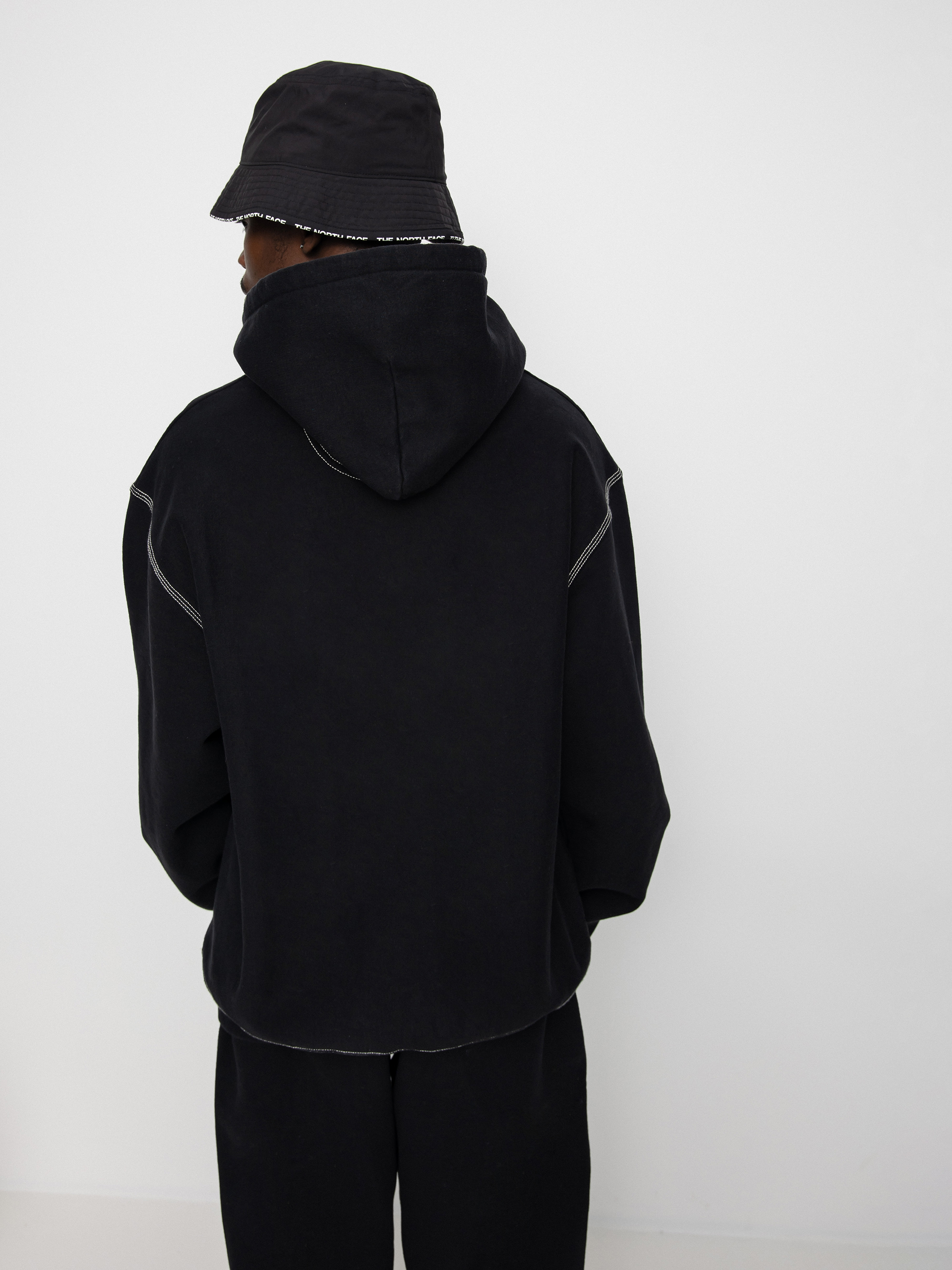Stussy Contrast Stitch Label HD Hoodie (black)