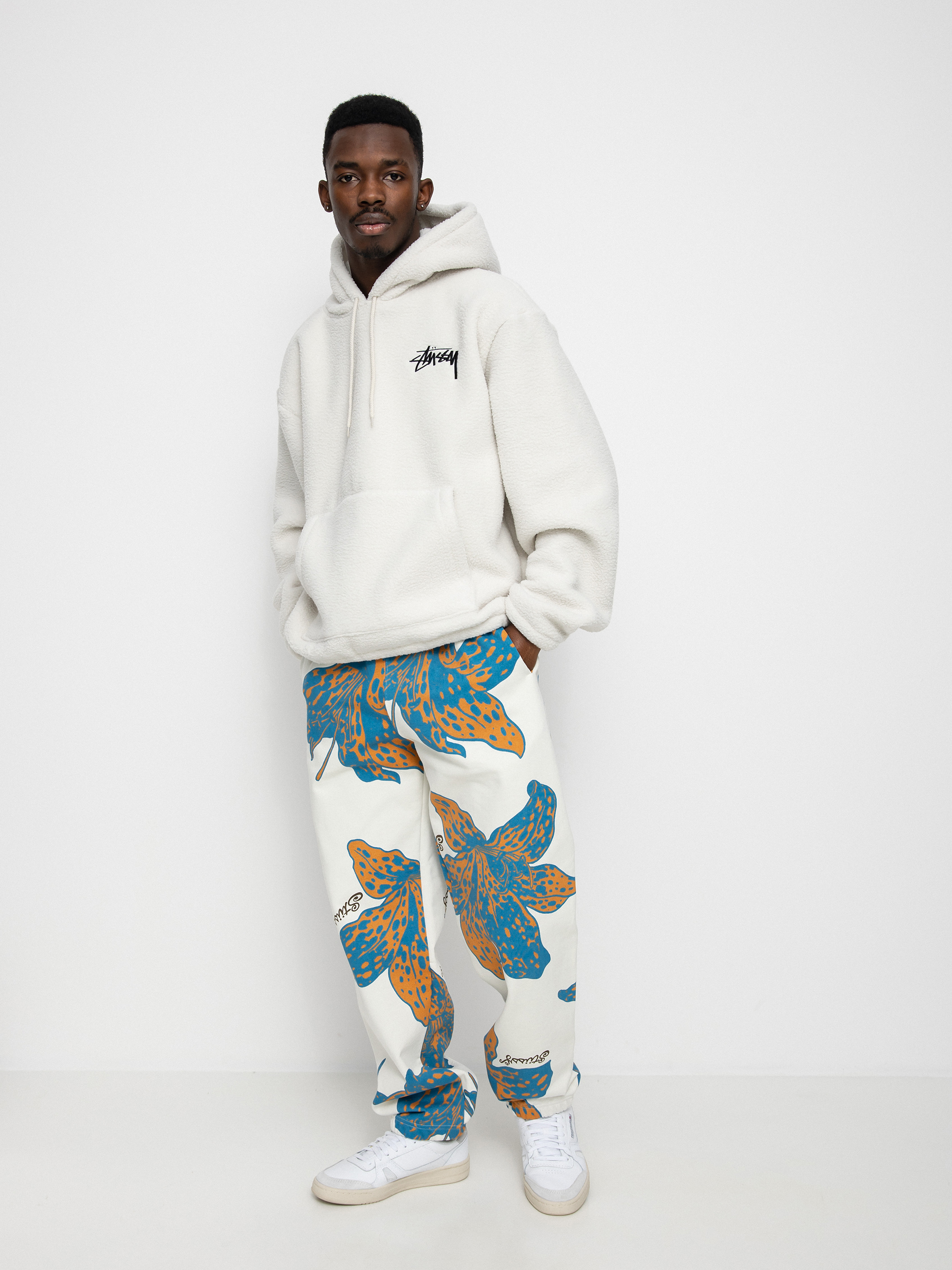 Stussy Bronson Sherpa HD Hoodie (bone)