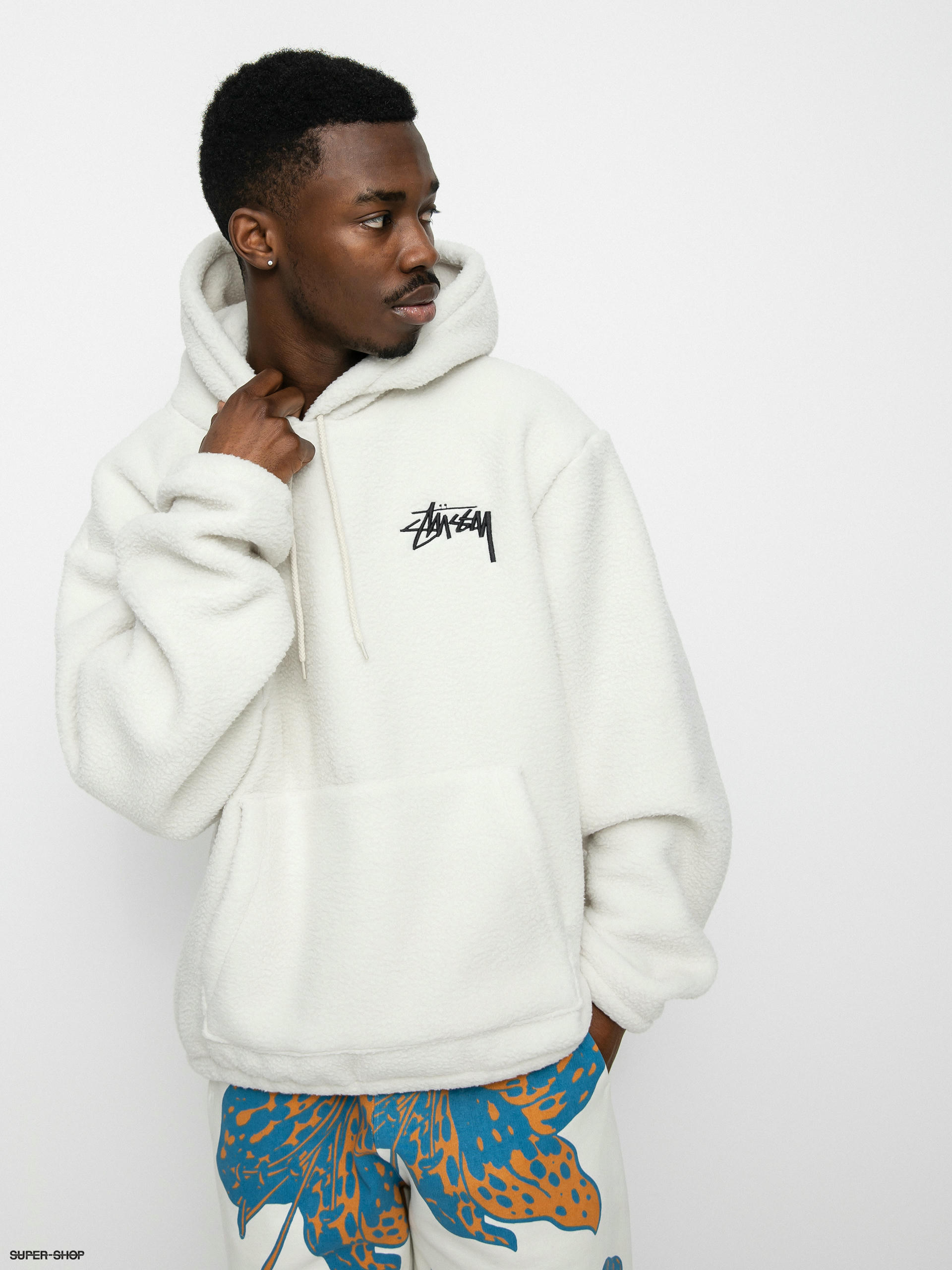 Stussy Bronson Sherpa HD Hoodie (bone)