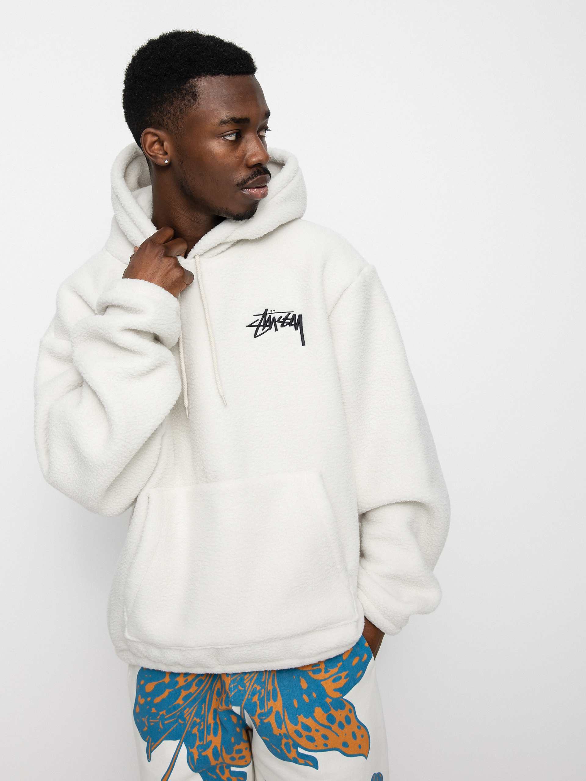 Stussy Bronson Sherpa HD Hoody (bone)