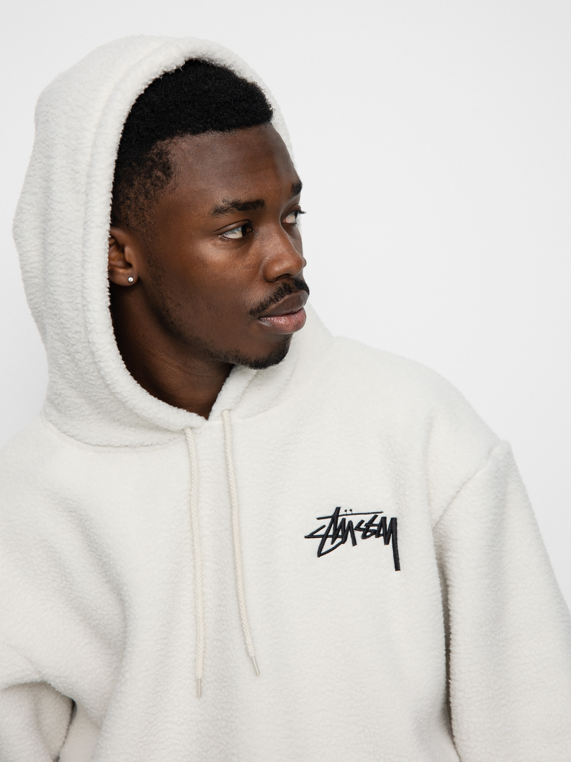 Stussy Bronson Sherpa HD Hoodie (bone)