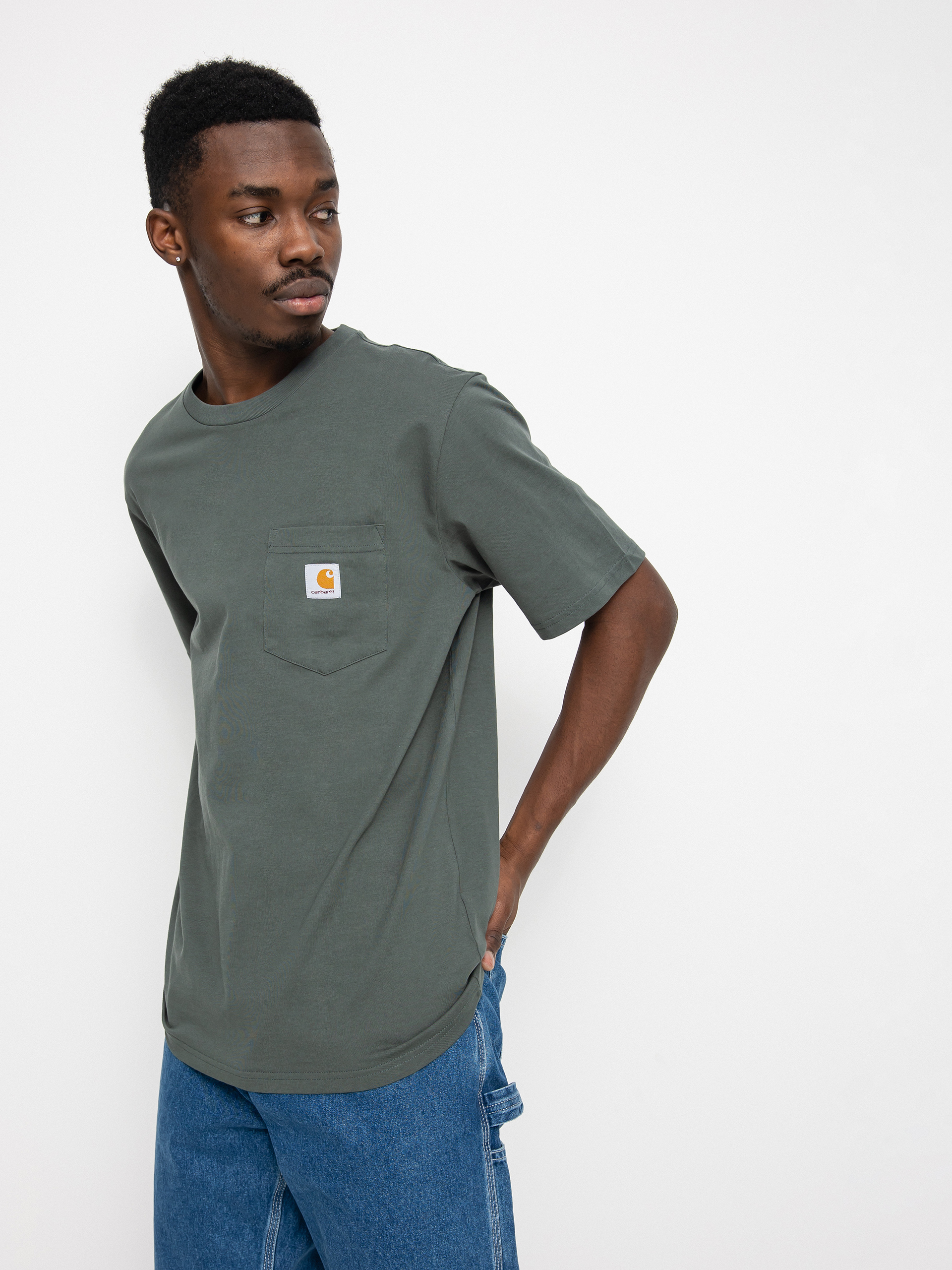 green carhartt shirt