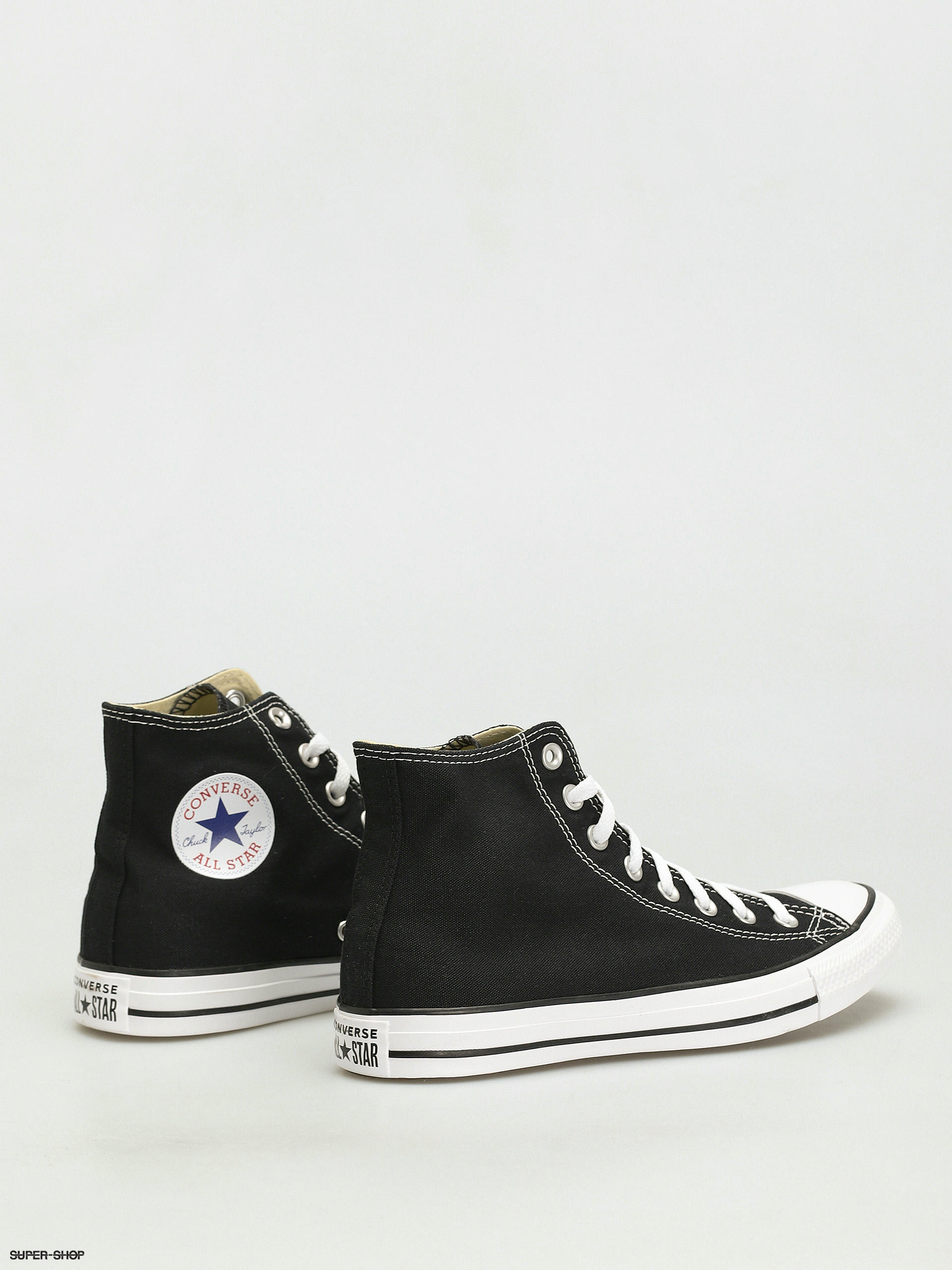 black hi top chucks