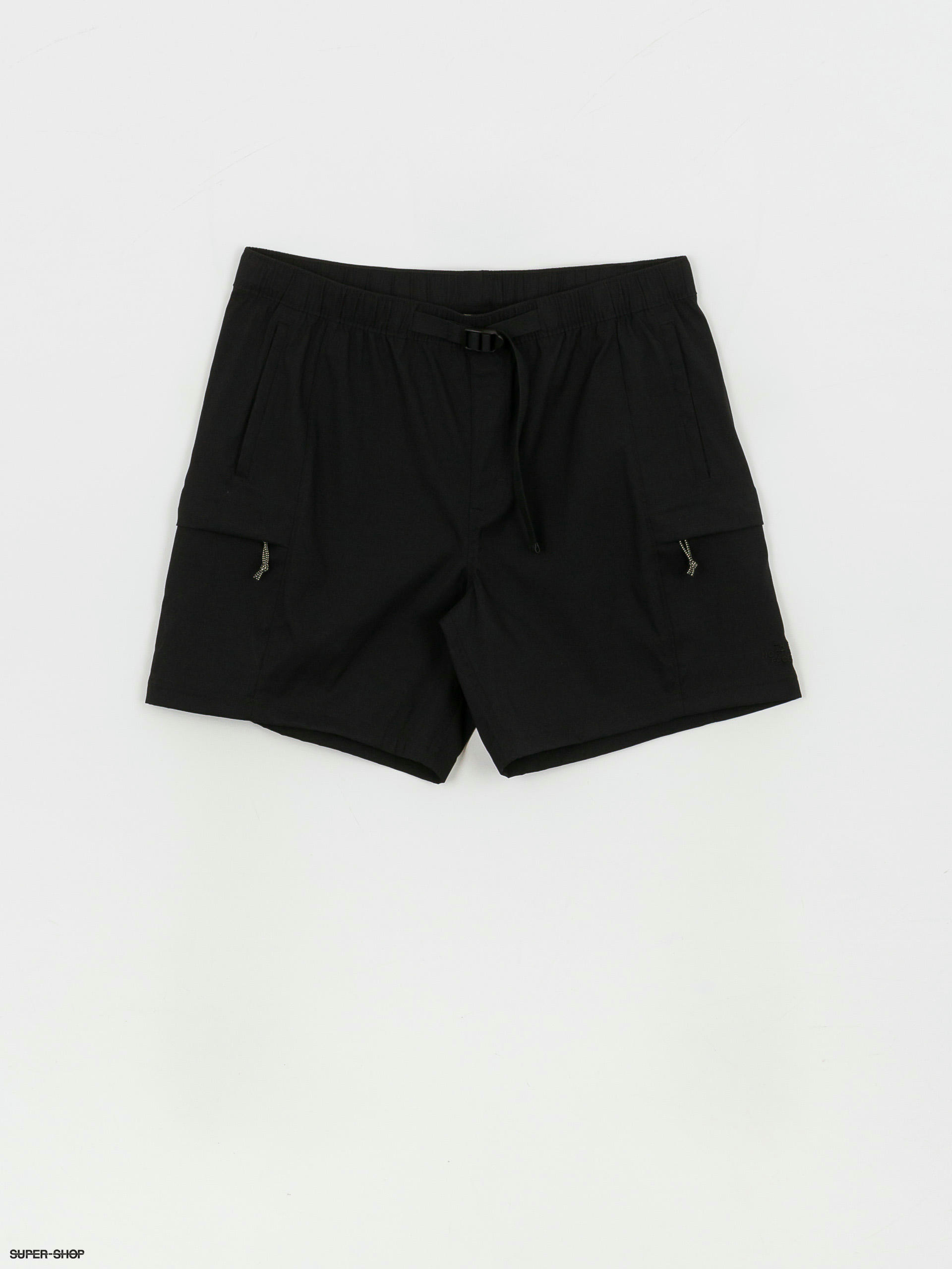 the north face class v belted shorts in black