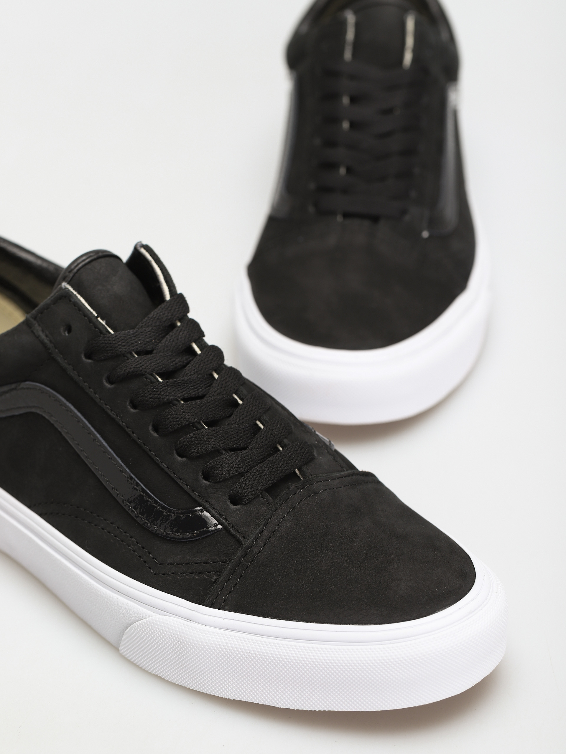 black vans with white bottom