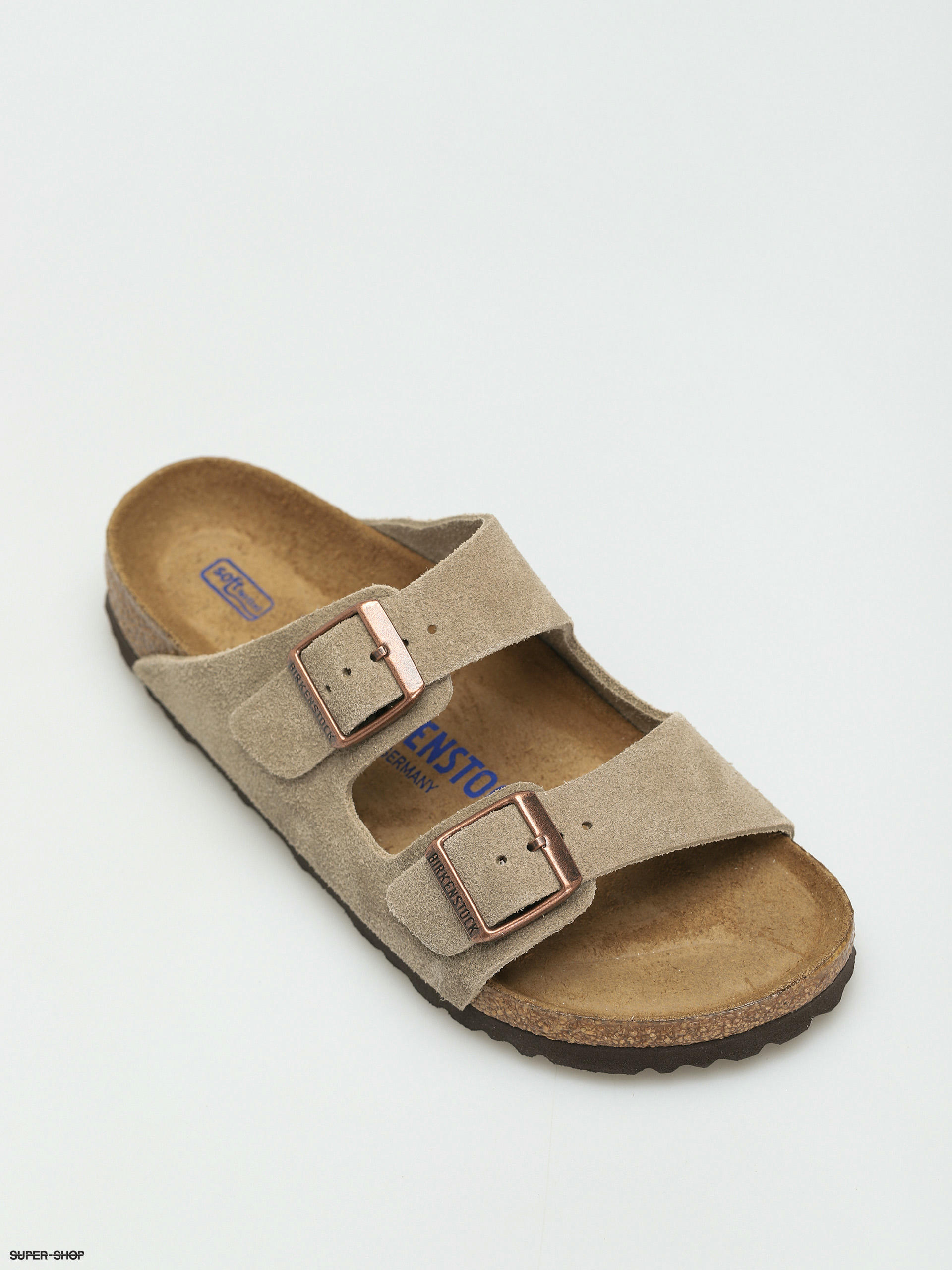 Birkenstock Arizona Sfb Narrow Flip flops Wmn taupe suede leather