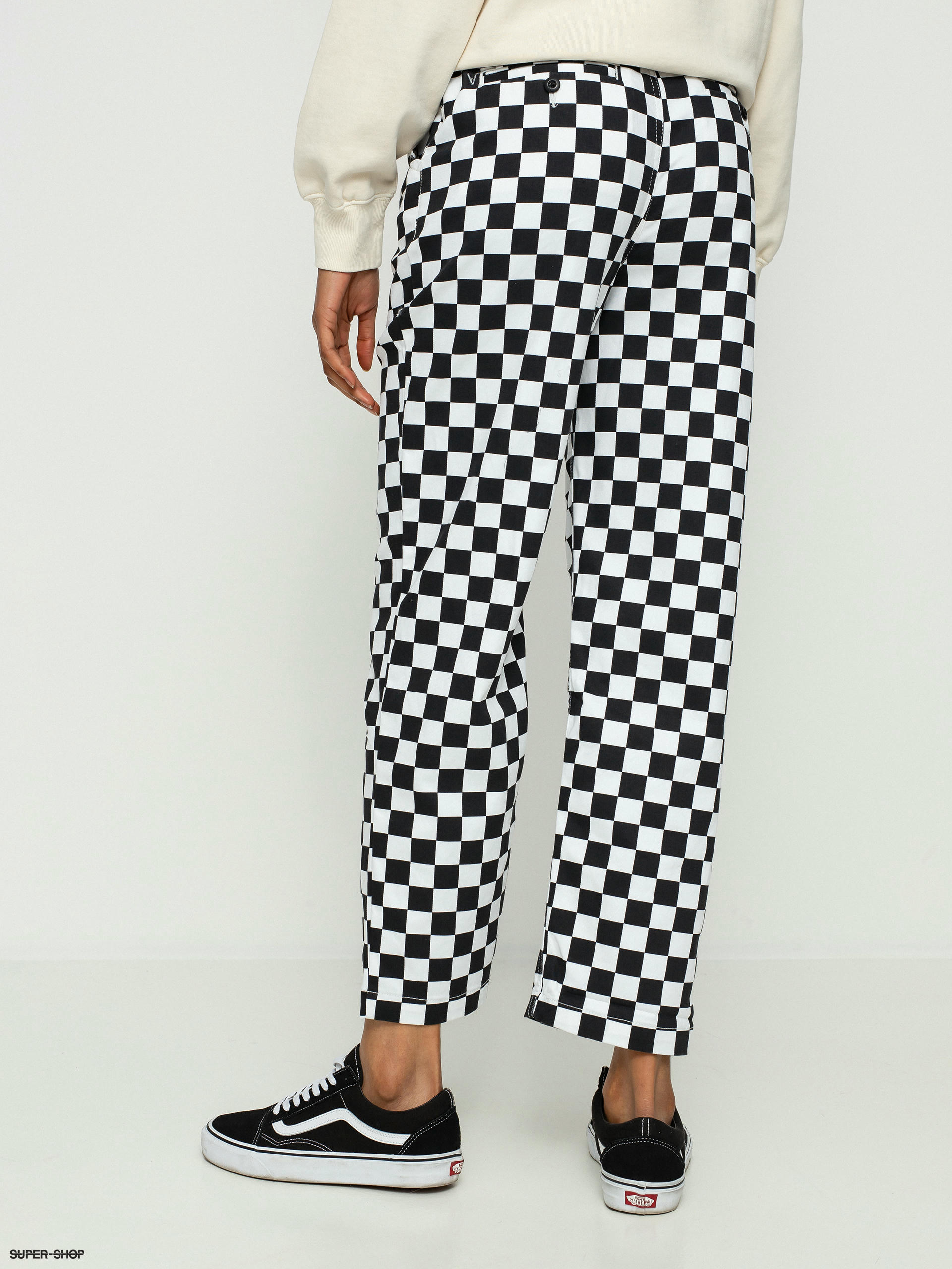 Checker Jacquard Fleece Trousers  Vans  Official Store