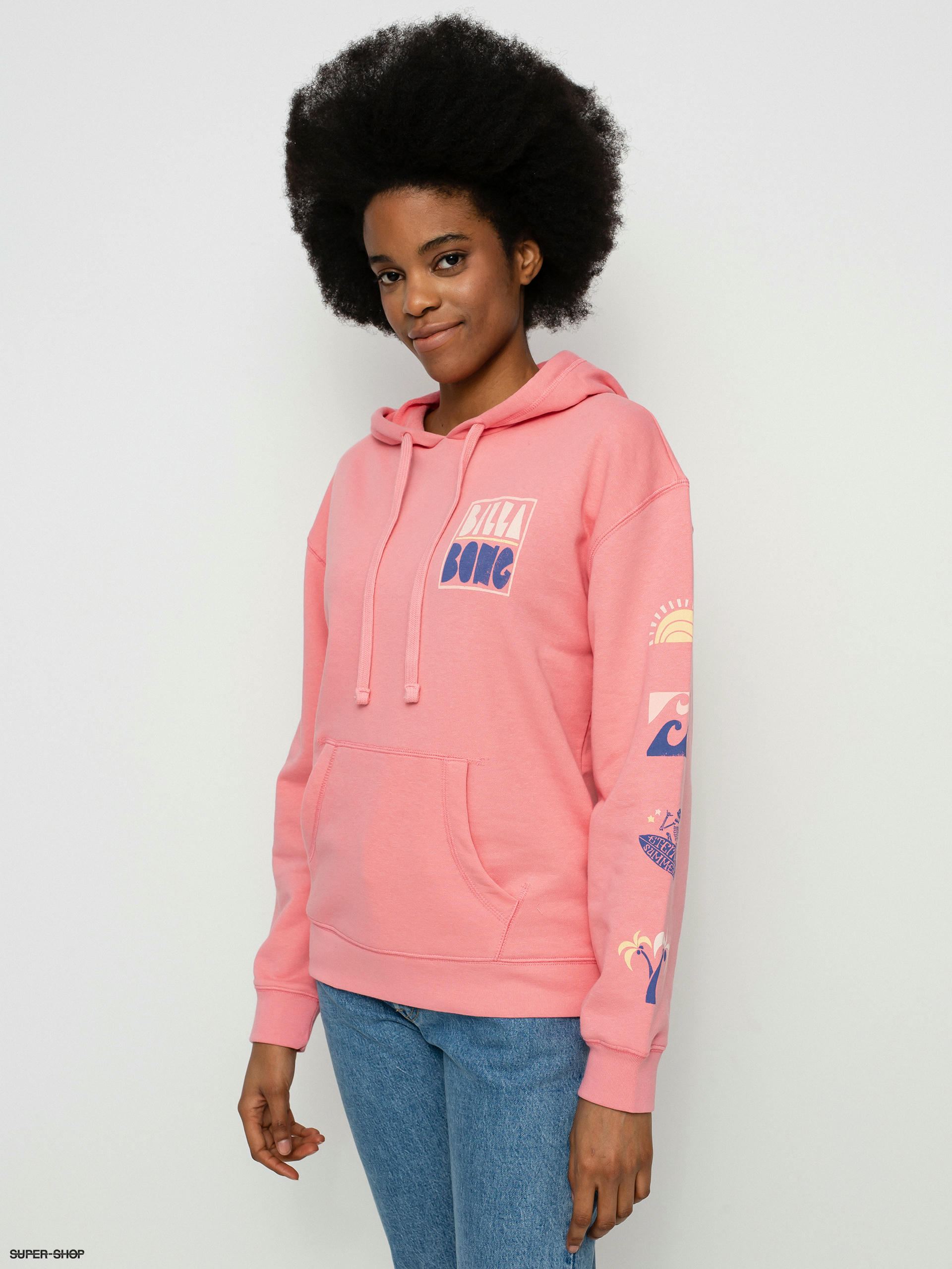 Pink on sale billabong hoodie