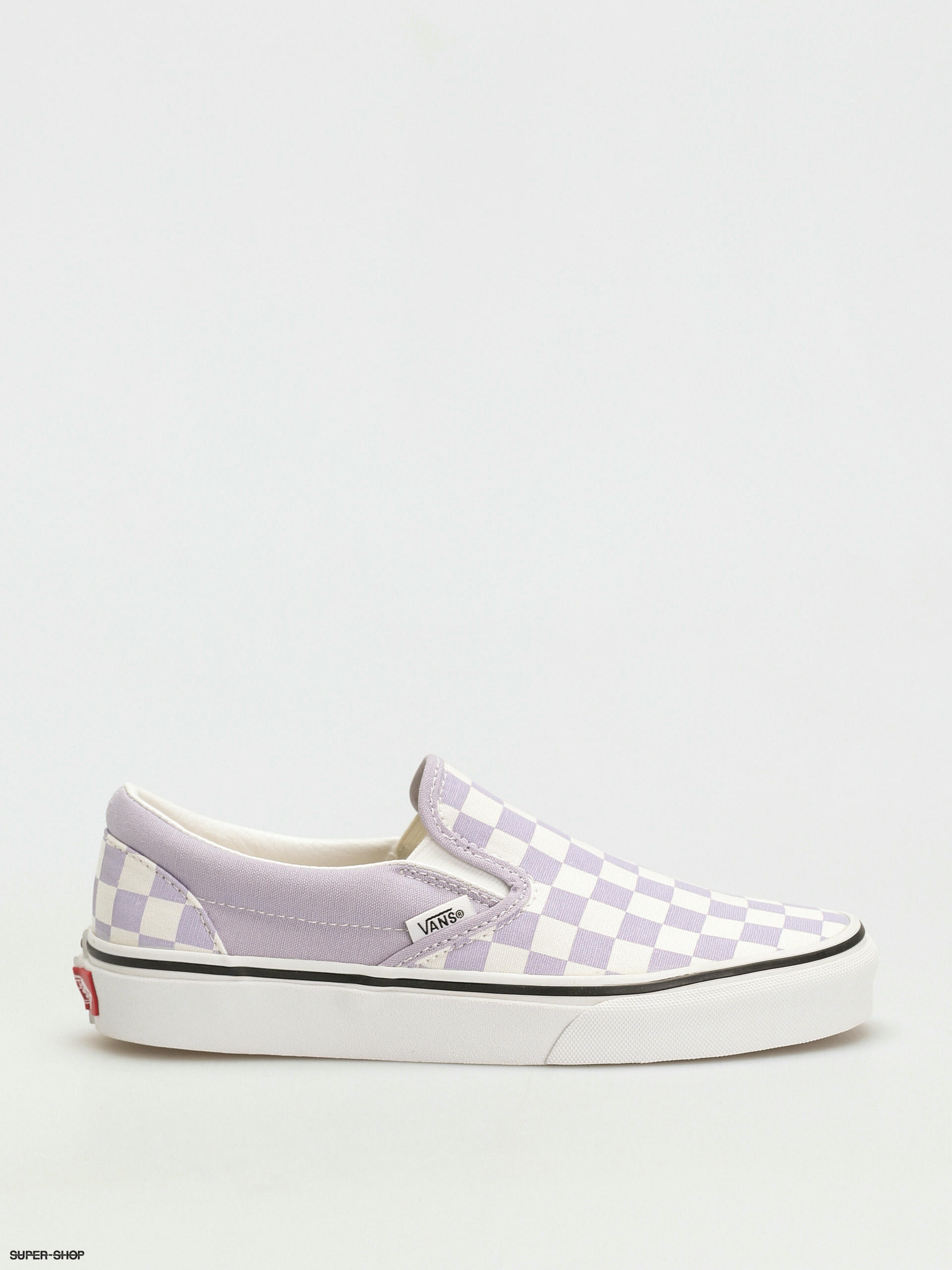 Lilac and shop white checkered vans