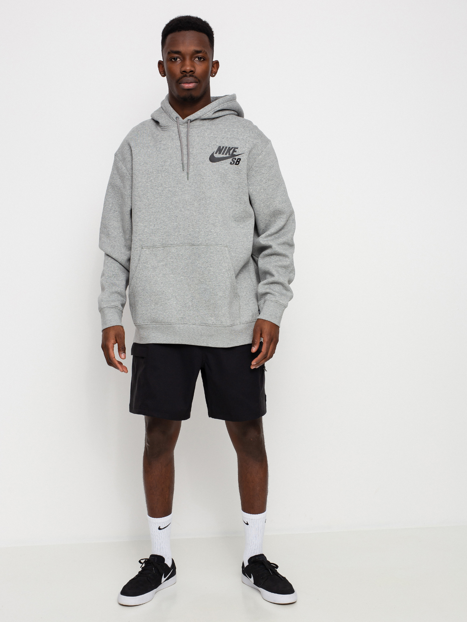 Nike SB Icon HD Hoodie (dk grey heather/black)