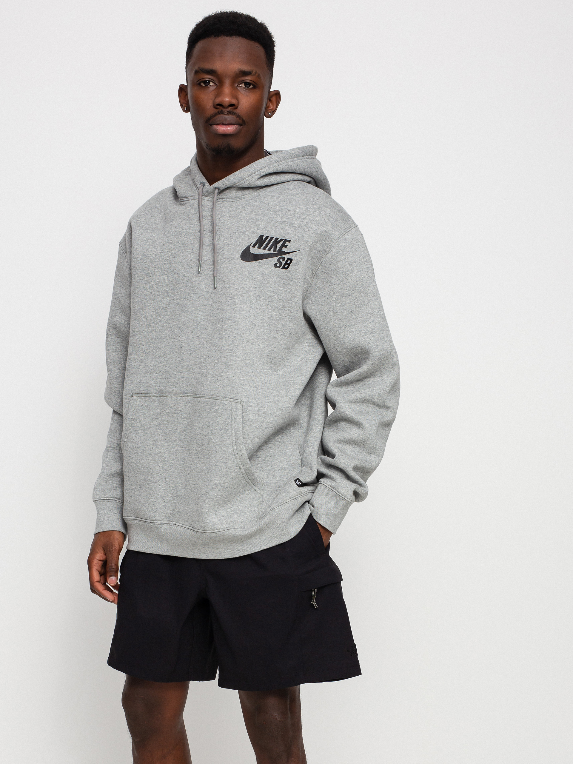Nike SB Icon HD Hoodie (dk grey heather/black)