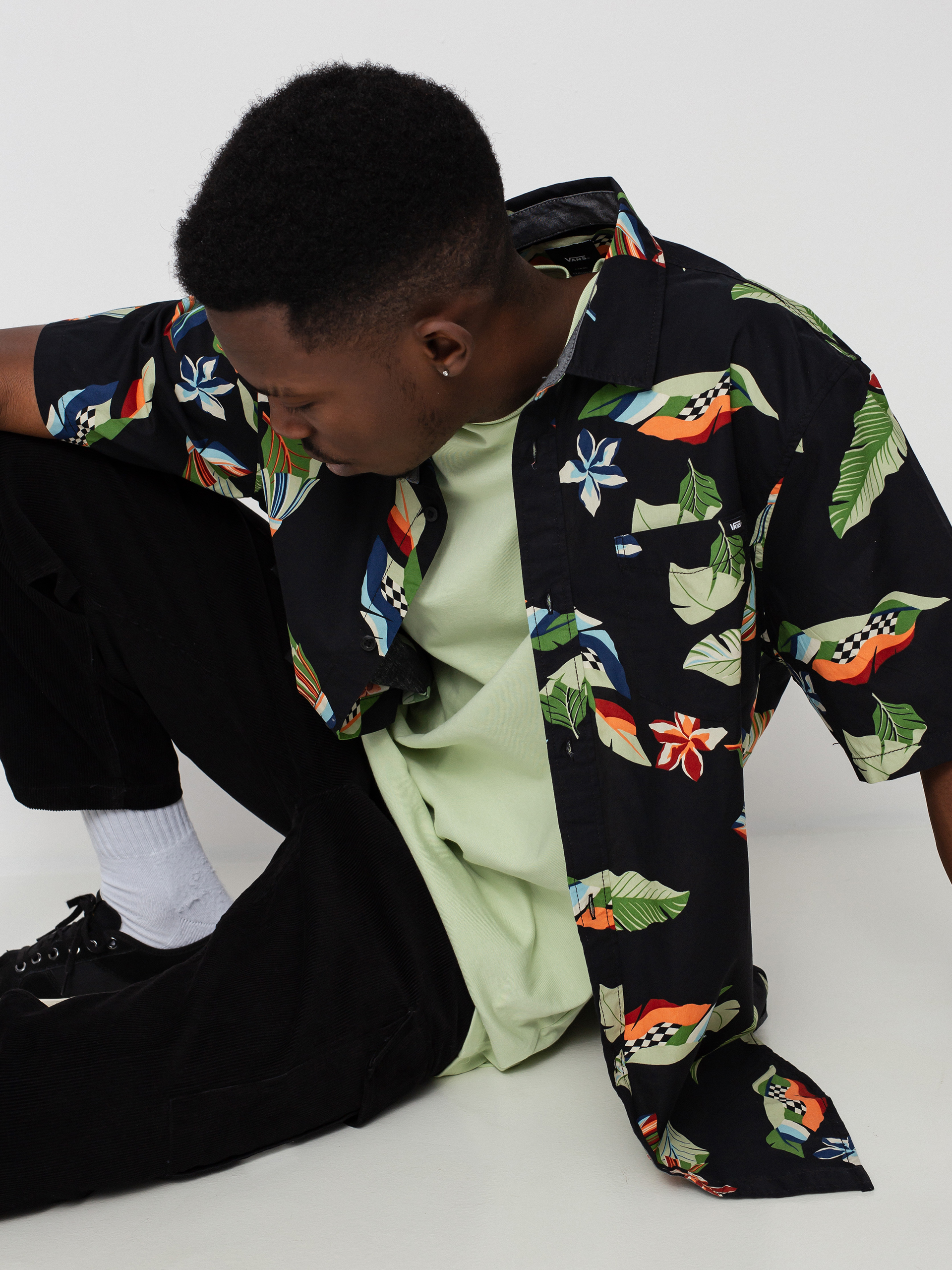 Vans Lucid Floral Woven Shirt - Black male M