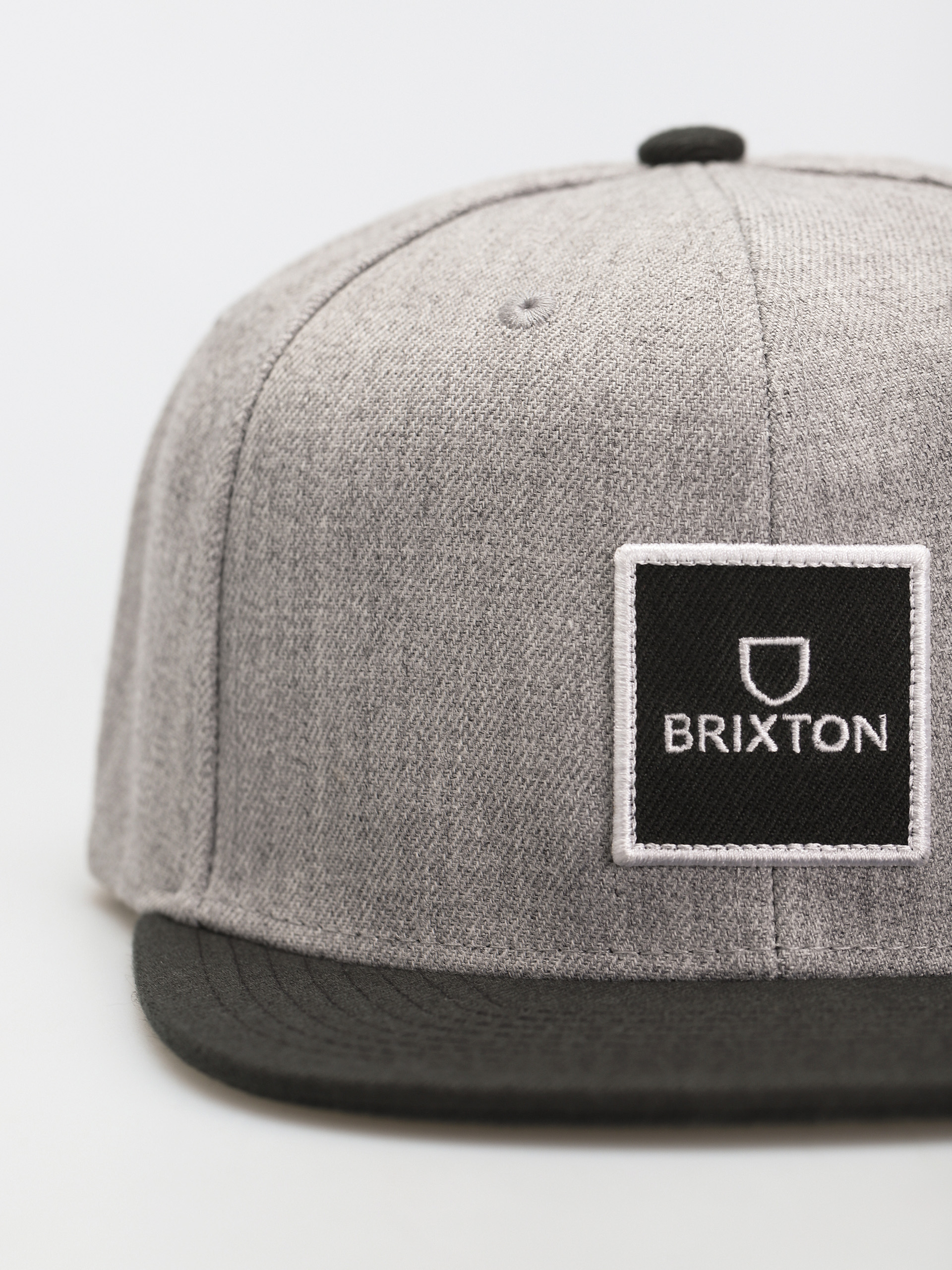 Brixton Alpha Square Mp Snapback Cap (heather grey/black)