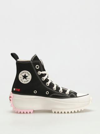 Converse Run Star Hike Hi Shoes (black/university red/cherry blossom)
