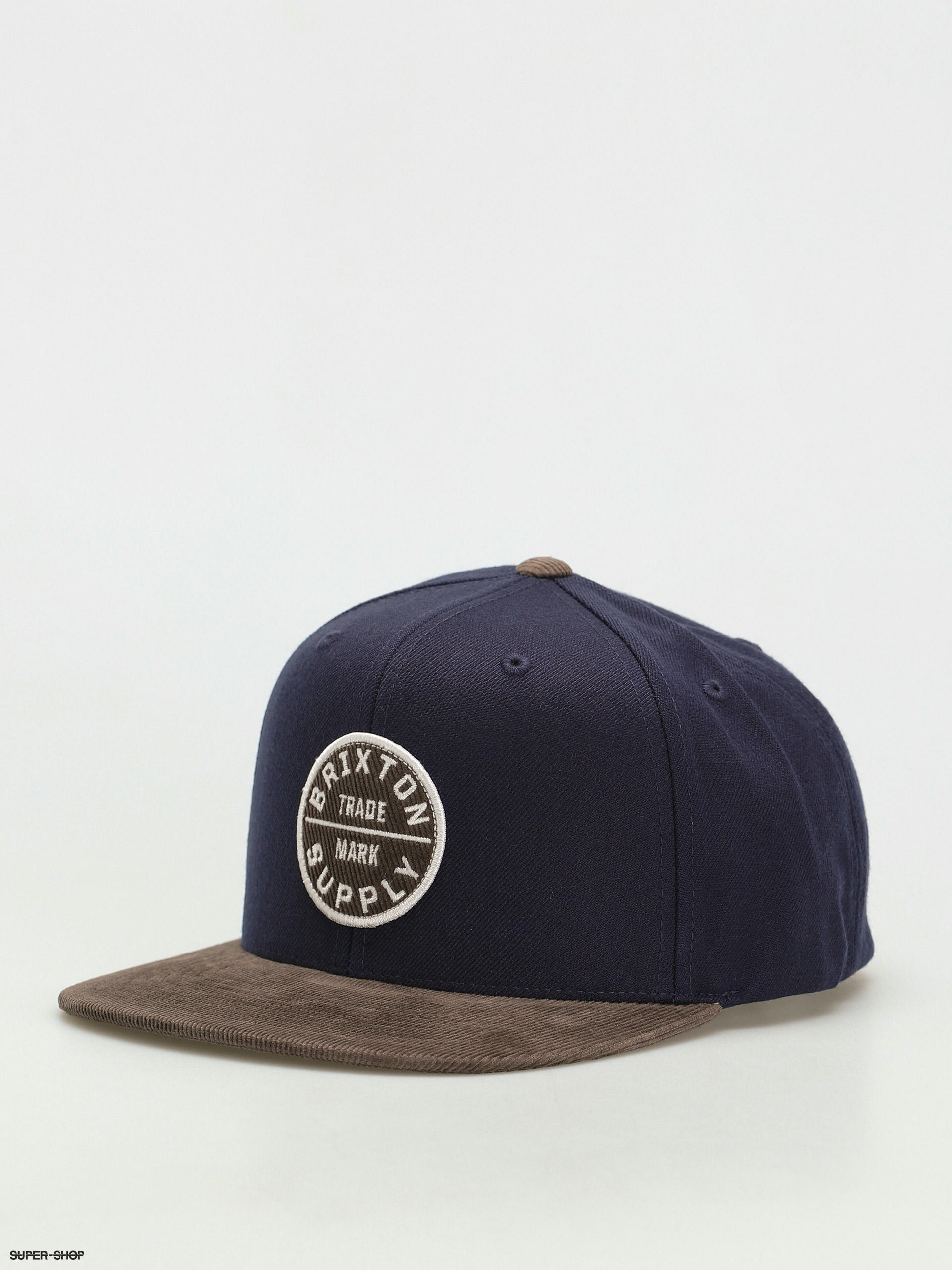 brixton navy snapback