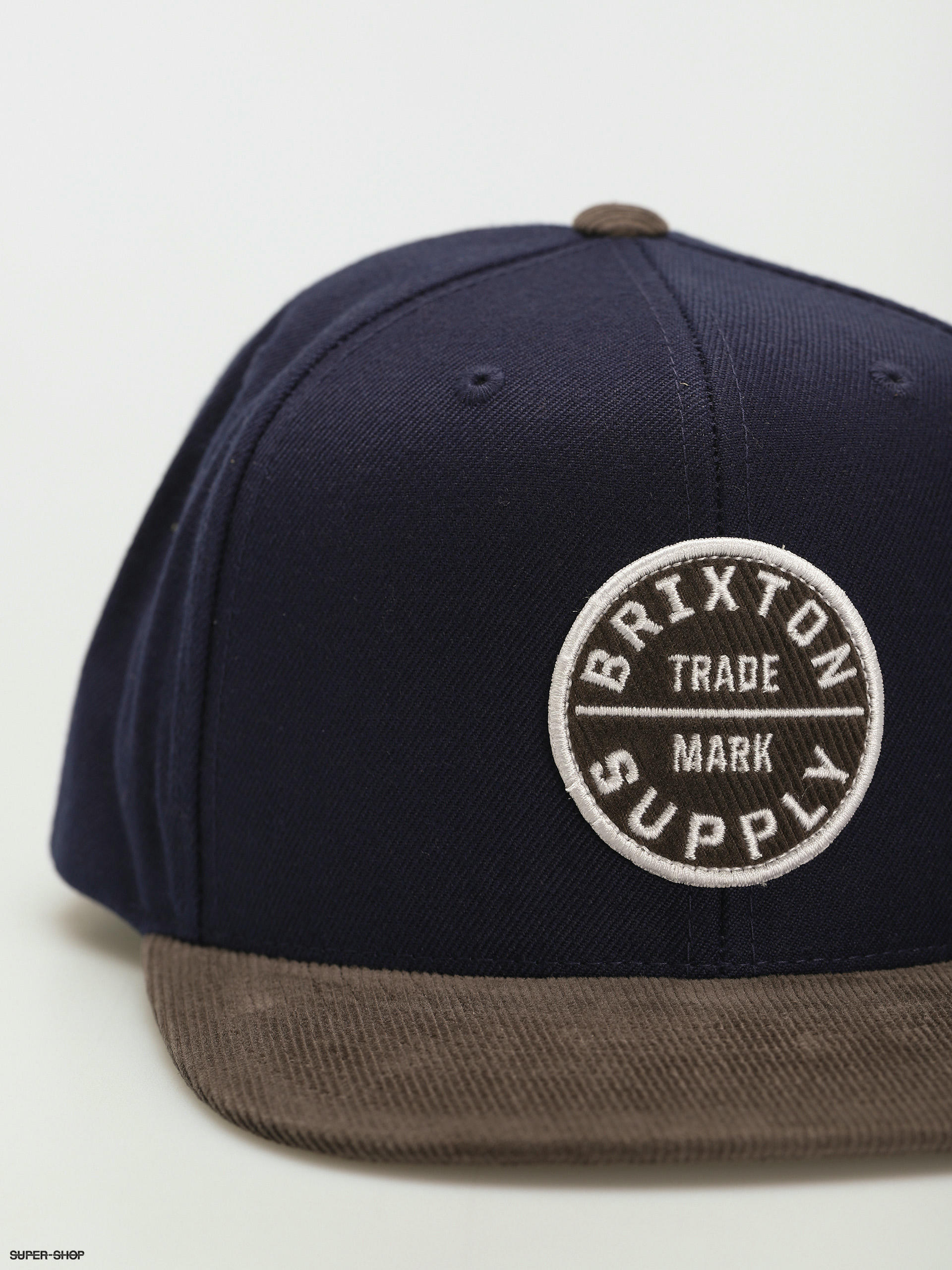 brixton navy snapback