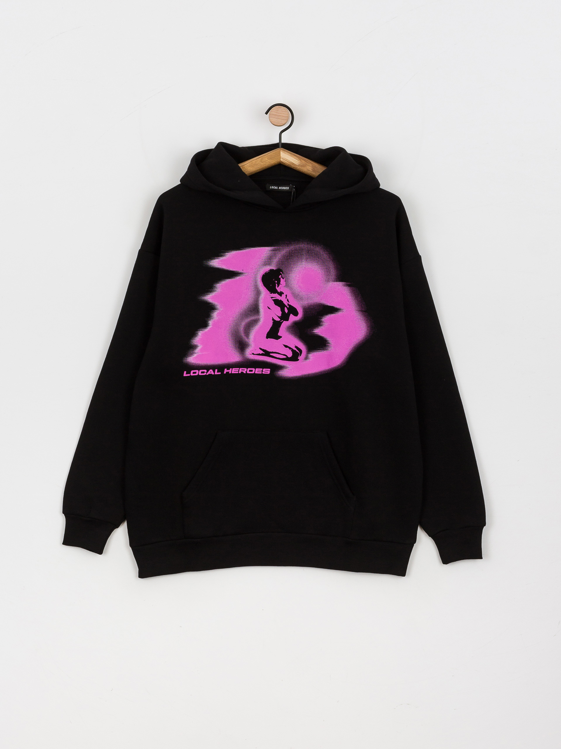 Local Heroes Pink Cyber Girl HD Hoodie (off black)