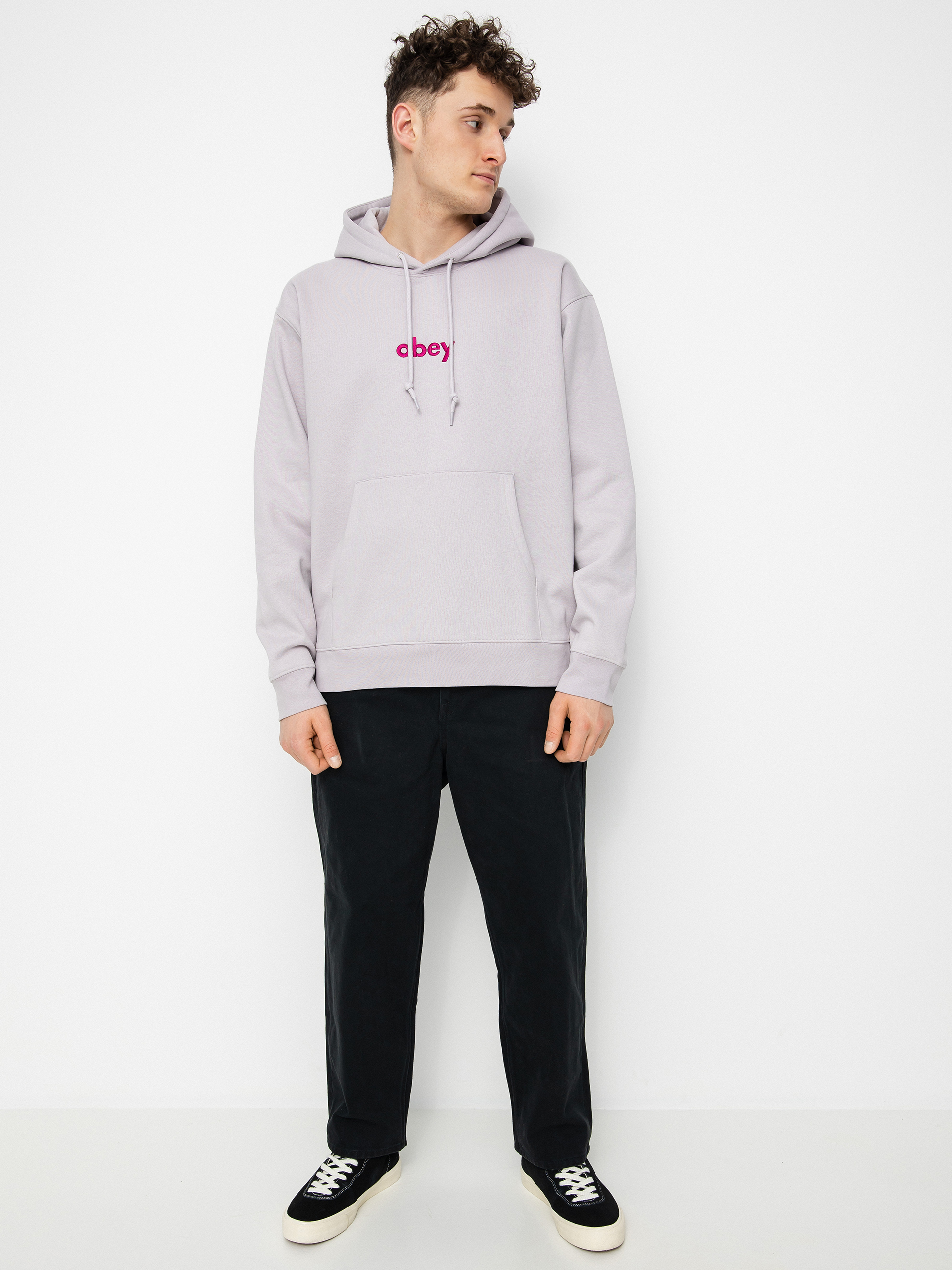OBEY Lowercase HD Hoodie (purple paste)
