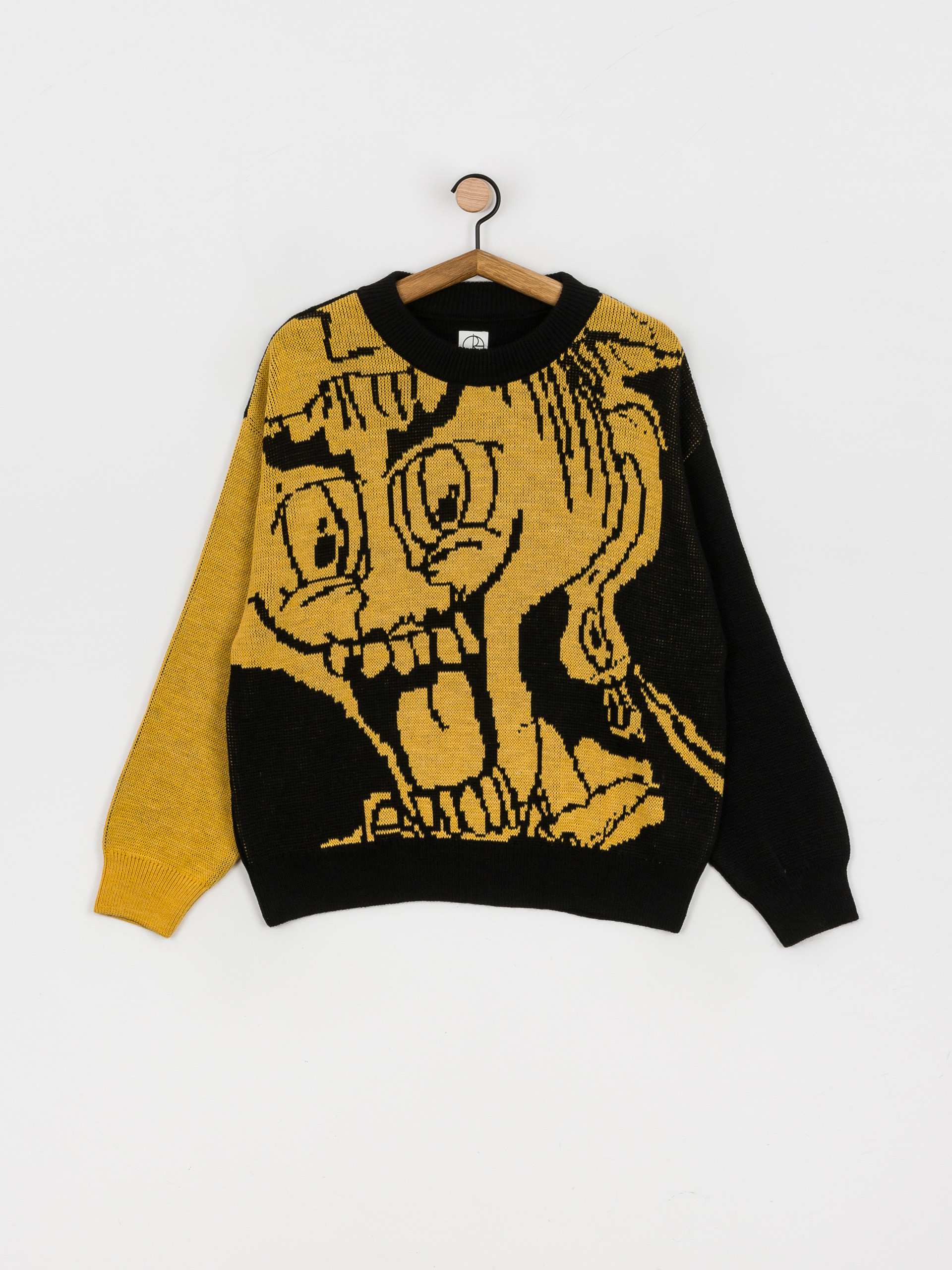 Polar Skate Emile Knit Sweater (black/yellow)