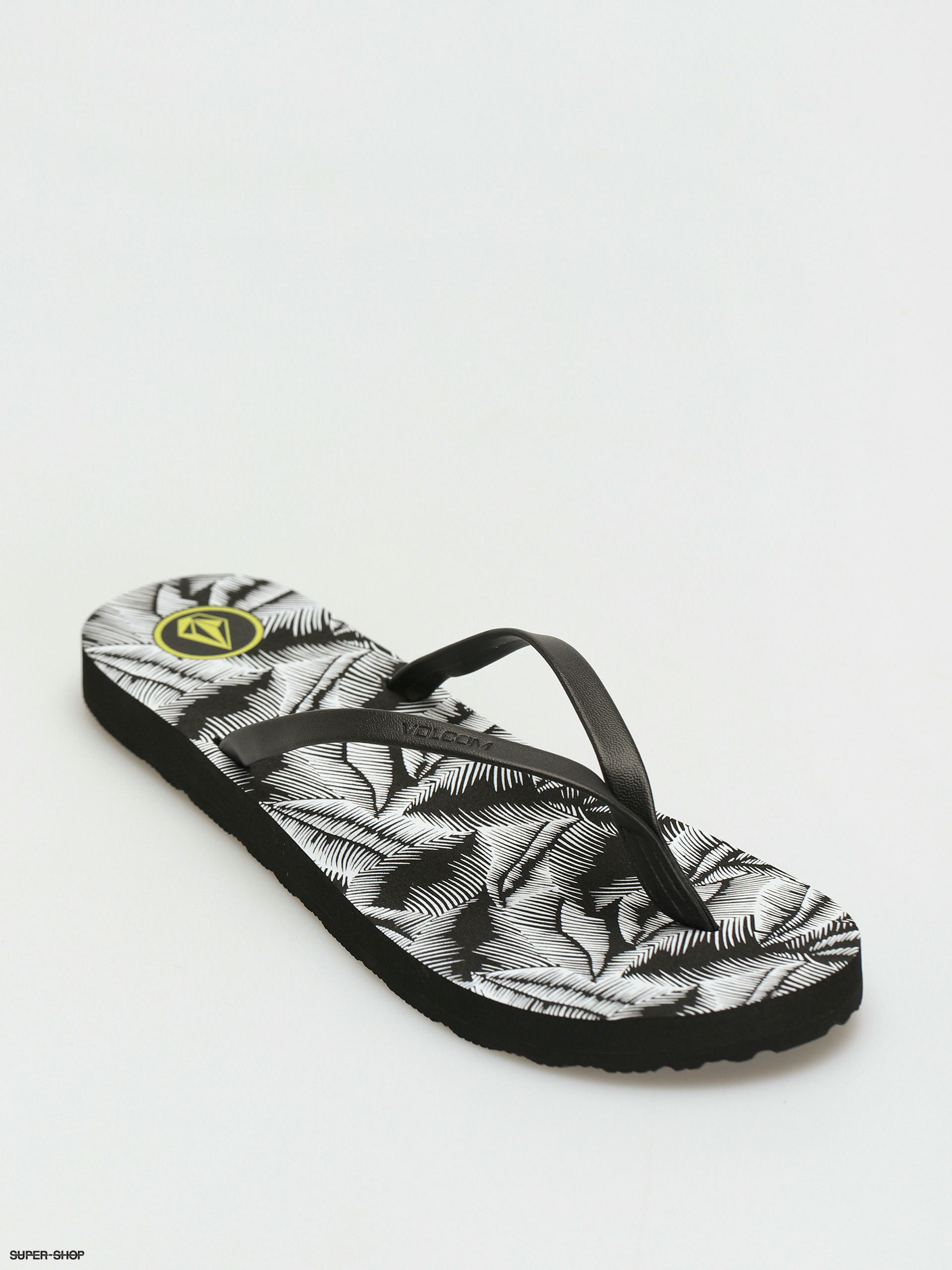 Volcom black best sale flip flops