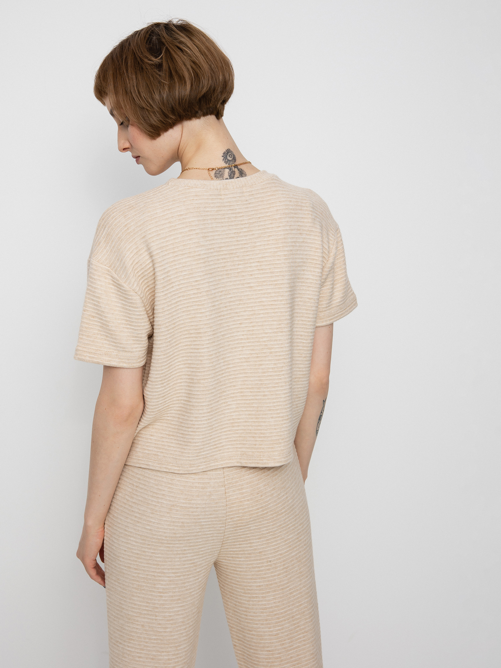 Brixton Bandera Boxy Top T-shirt Wmn (heather soft pink)