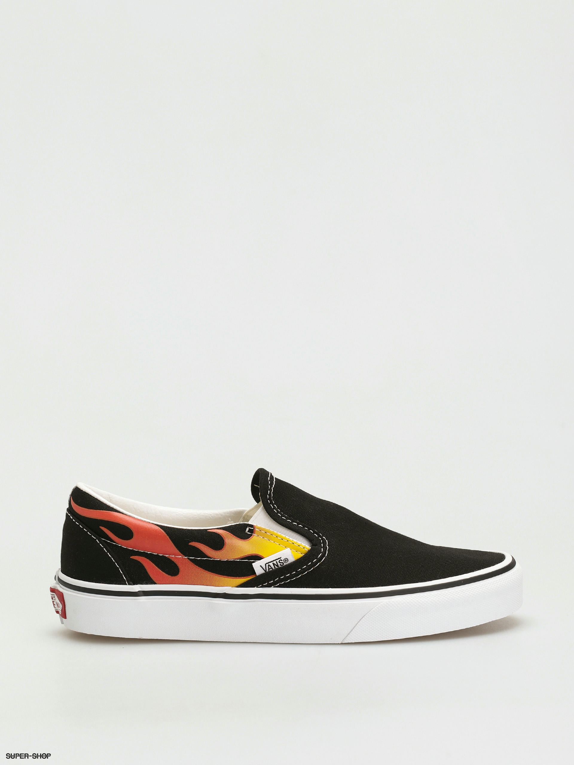 vans slip on with flames