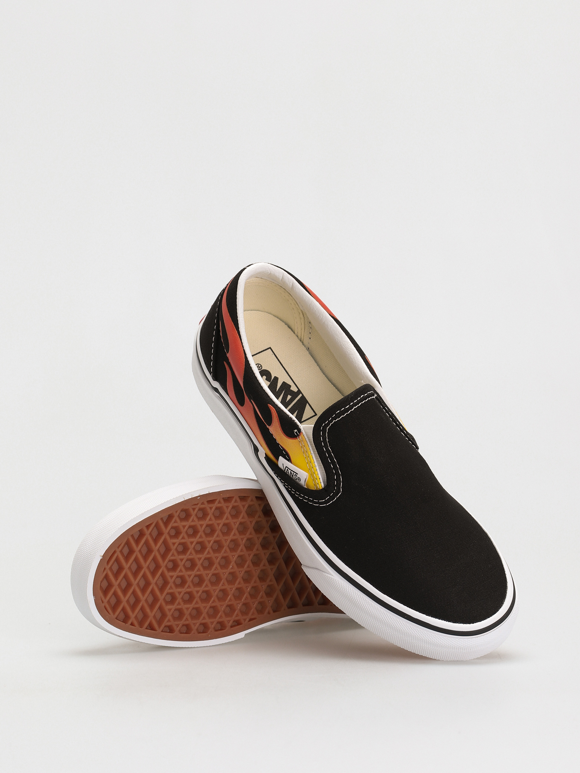 Vans Classic Slip On Schuhe (flame/black/black/true white)