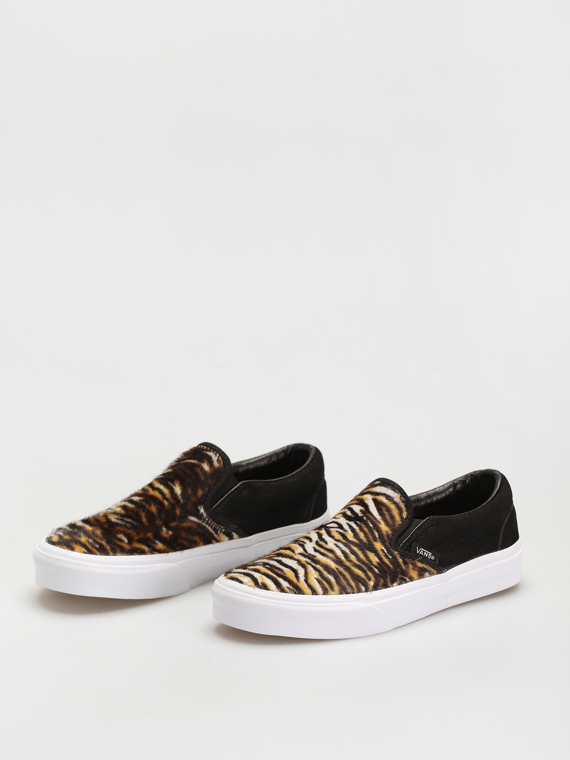 Vans Classic Slip On Shoes (soft suede/black/tiger)