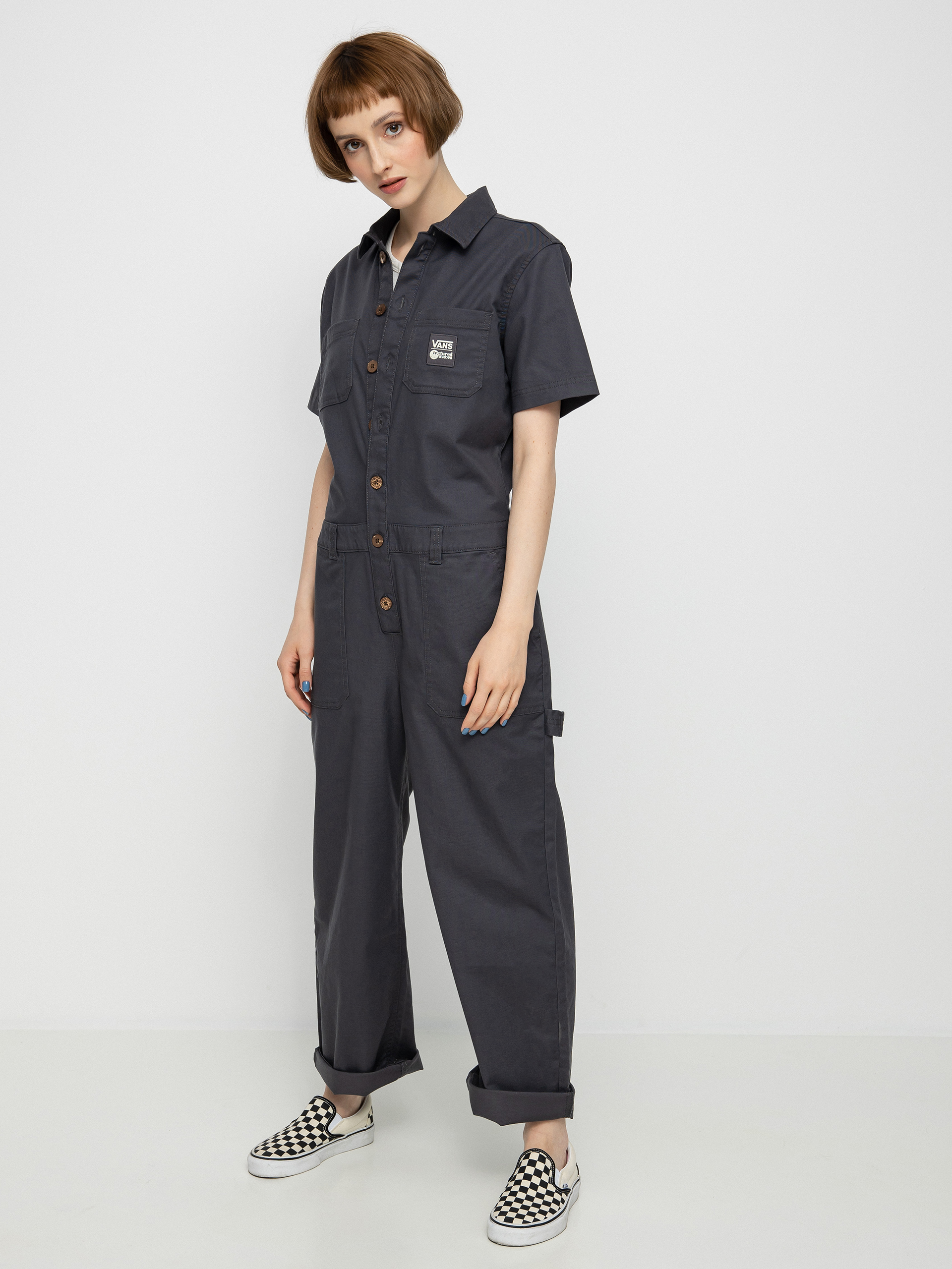 Womens Vans Textured Waves Overall (jumper asphalt)